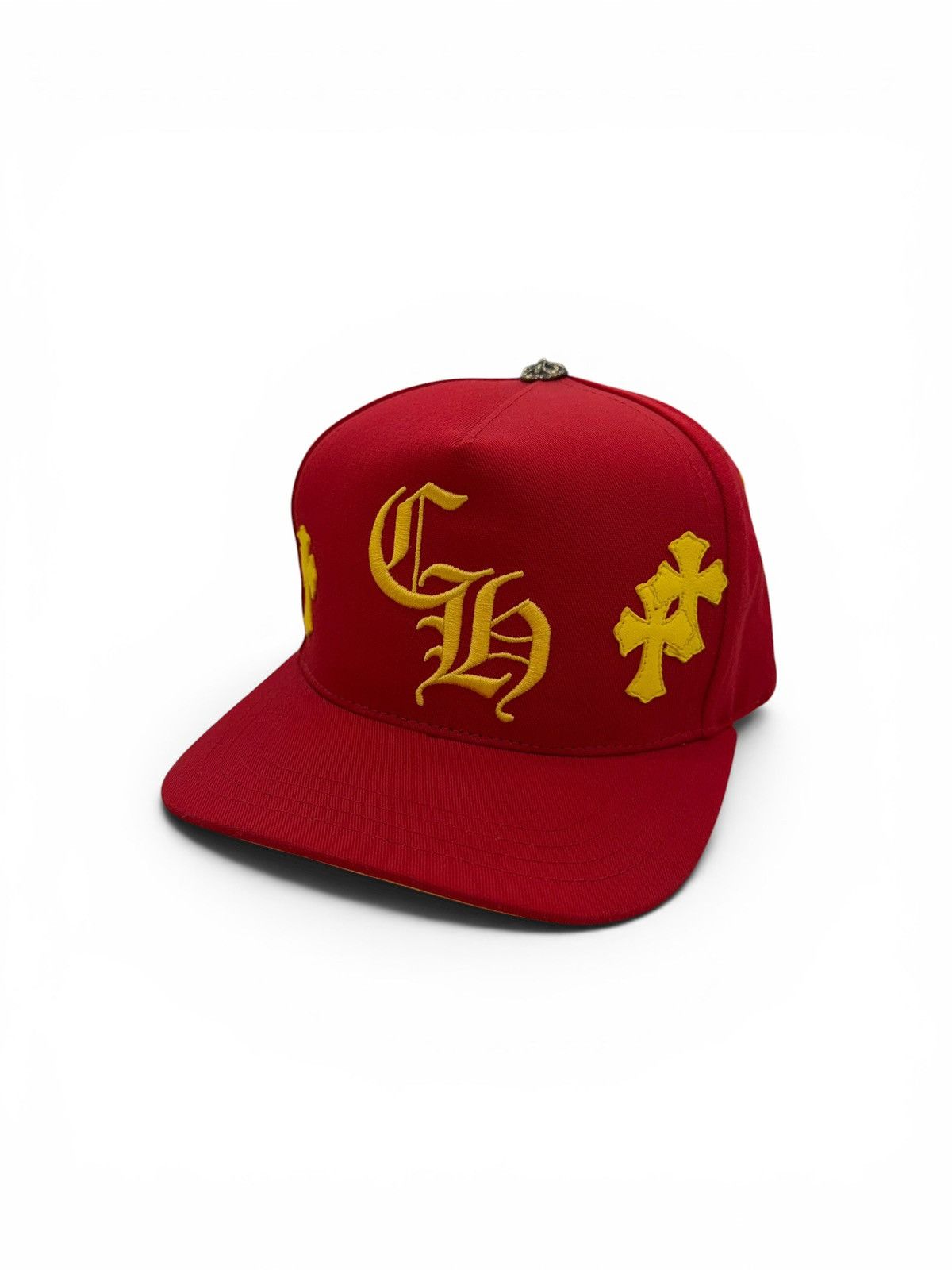 Chrome Hearts Chrome Hearts Red Yellow Cross Patch Baseball Hat Size ONE SIZE - 1 Thumbnail