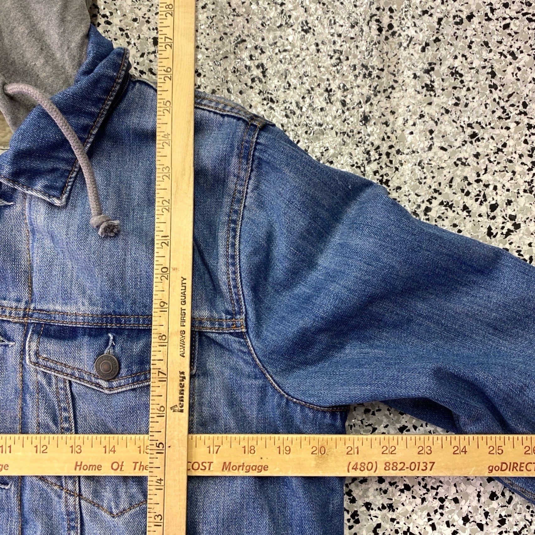 Abercrombie & Fitch Abercrombie & Fitch Jacket Mens Medium Blue Denim Sherpa Lined Quilted Insulated Pockets Size US M / EU 48-50 / 2 - 3 Thumbnail