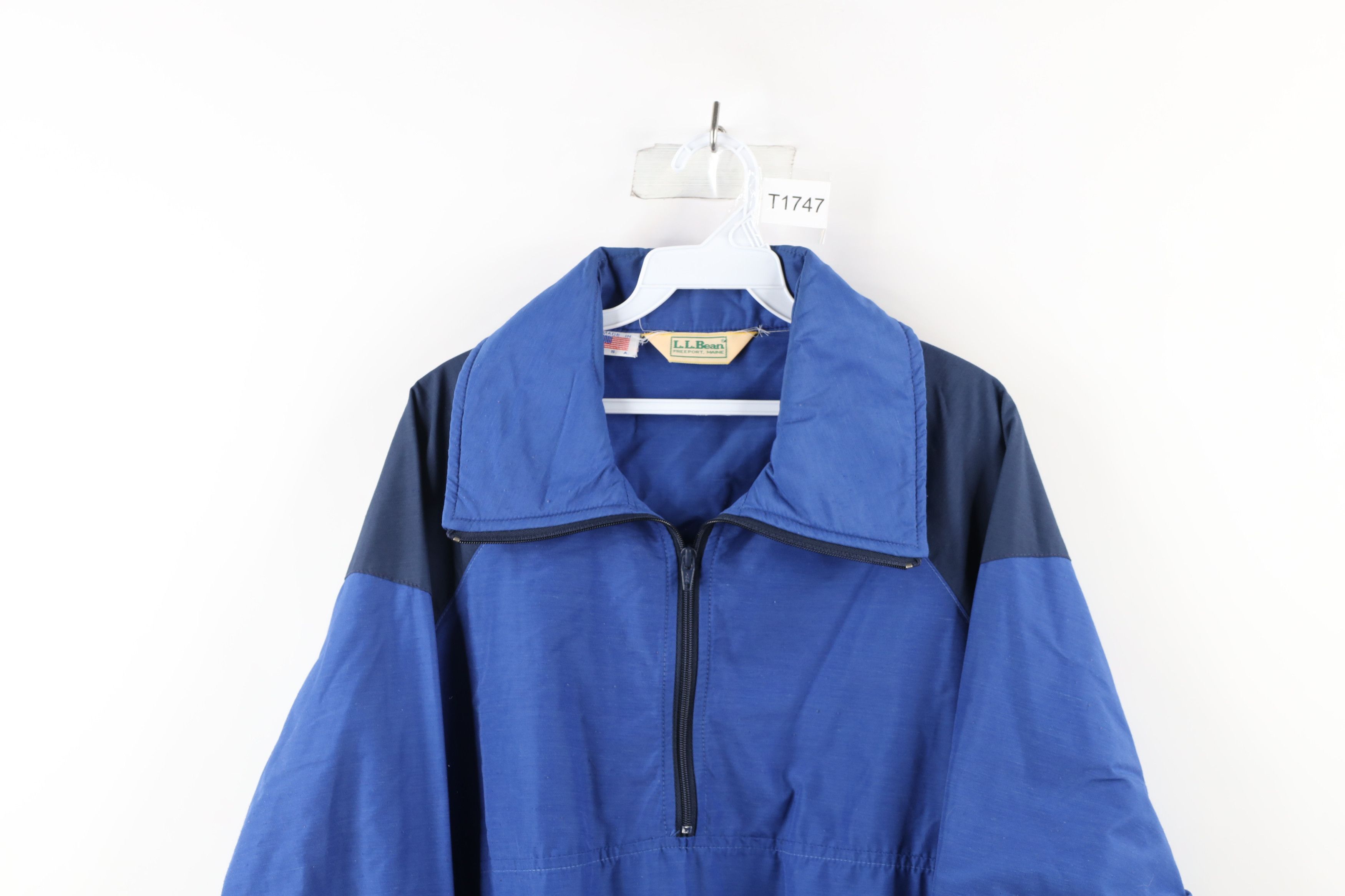 L.L. Bean Vintage 90s LL Bean Zip Pullover Windbreaker Jacket Blue USA Size US XL / EU 56 / 4 - 2 Thumbnail