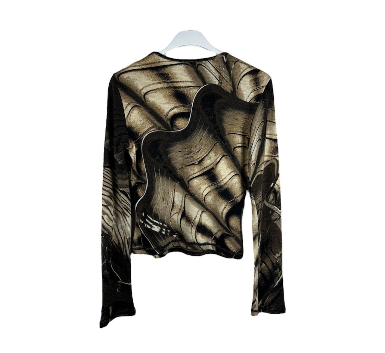 Roberto Cavalli Roberto Cavalli y2k mesh abstract spectrum full print blouse Size XS / US 0-2 / IT 36-38 - 2 Thumbnail