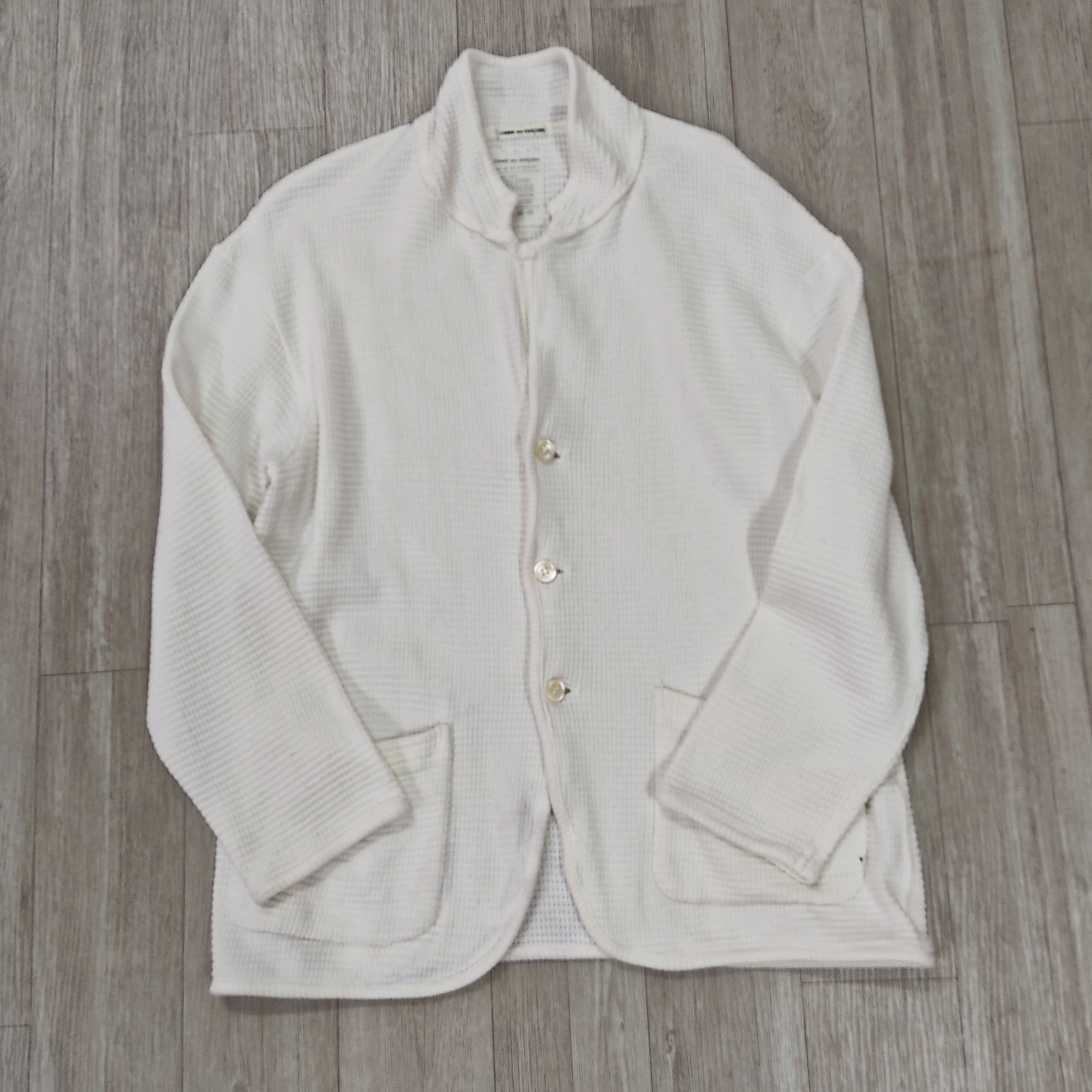 Comme des Garcons CDG Waffle Knit Button Up Cardigan Jacket Size US L / EU 52-54 / 3 - 4 Thumbnail