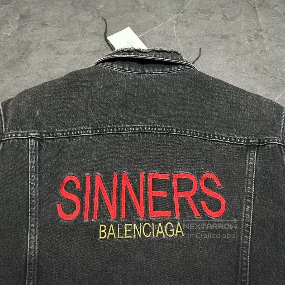 Balenciaga Balenciaga Sinners Denim Jacket. Size US M / EU 48-50 / 2 - 7 Thumbnail