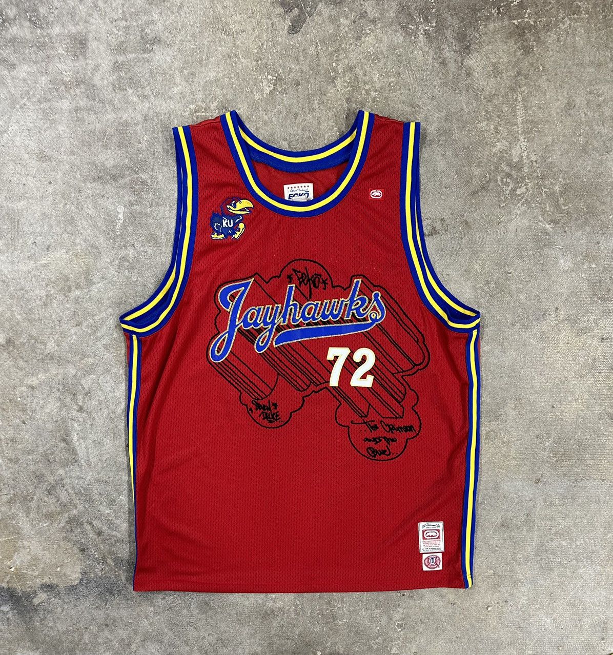 Ecko Unltd. Crazy Y2K Ecko Unltd Kansas City Jayhawks Basketball Jersey Size US XXL / EU 58 / 5 - 1 Thumbnail