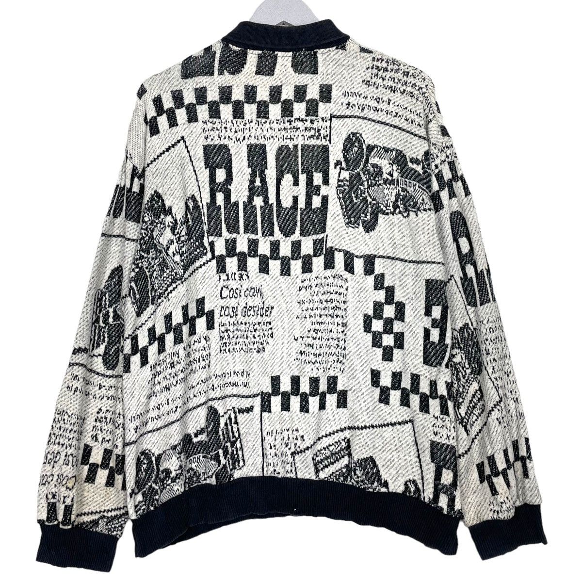 Other 💥S*CITY NEWSPAPER RACING MOTIF PULLOVER SWEATER Size US M / EU 48-50 / 2 - 6 Thumbnail