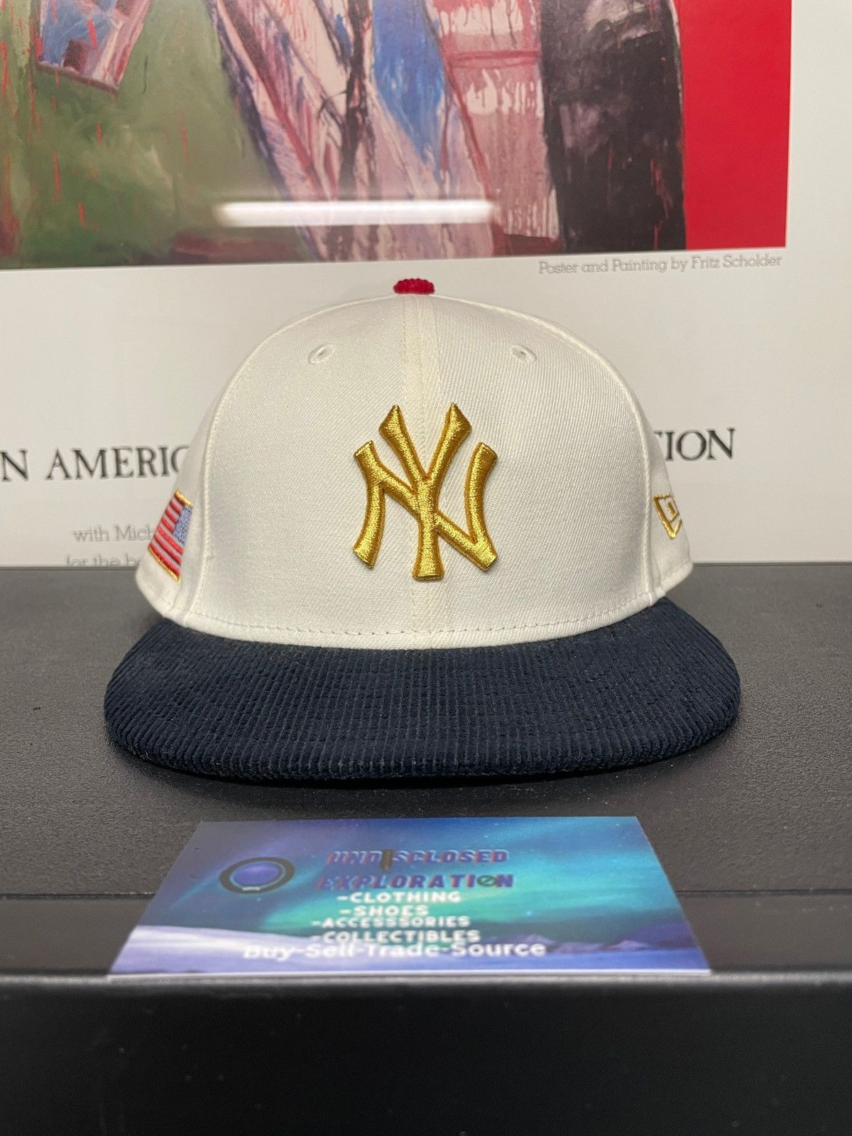 New Era New York Yankees cream American flag fitted hat Size ONE SIZE - 1 Thumbnail