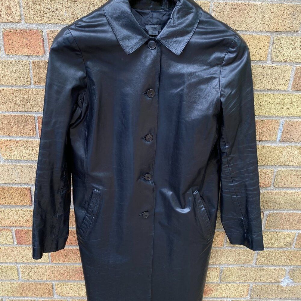 M0851 × Vintage Vintage 90s M0851 Genuine Leather Designer Jacket Small Bla Size S / US 4 / IT 40 - 5 Thumbnail