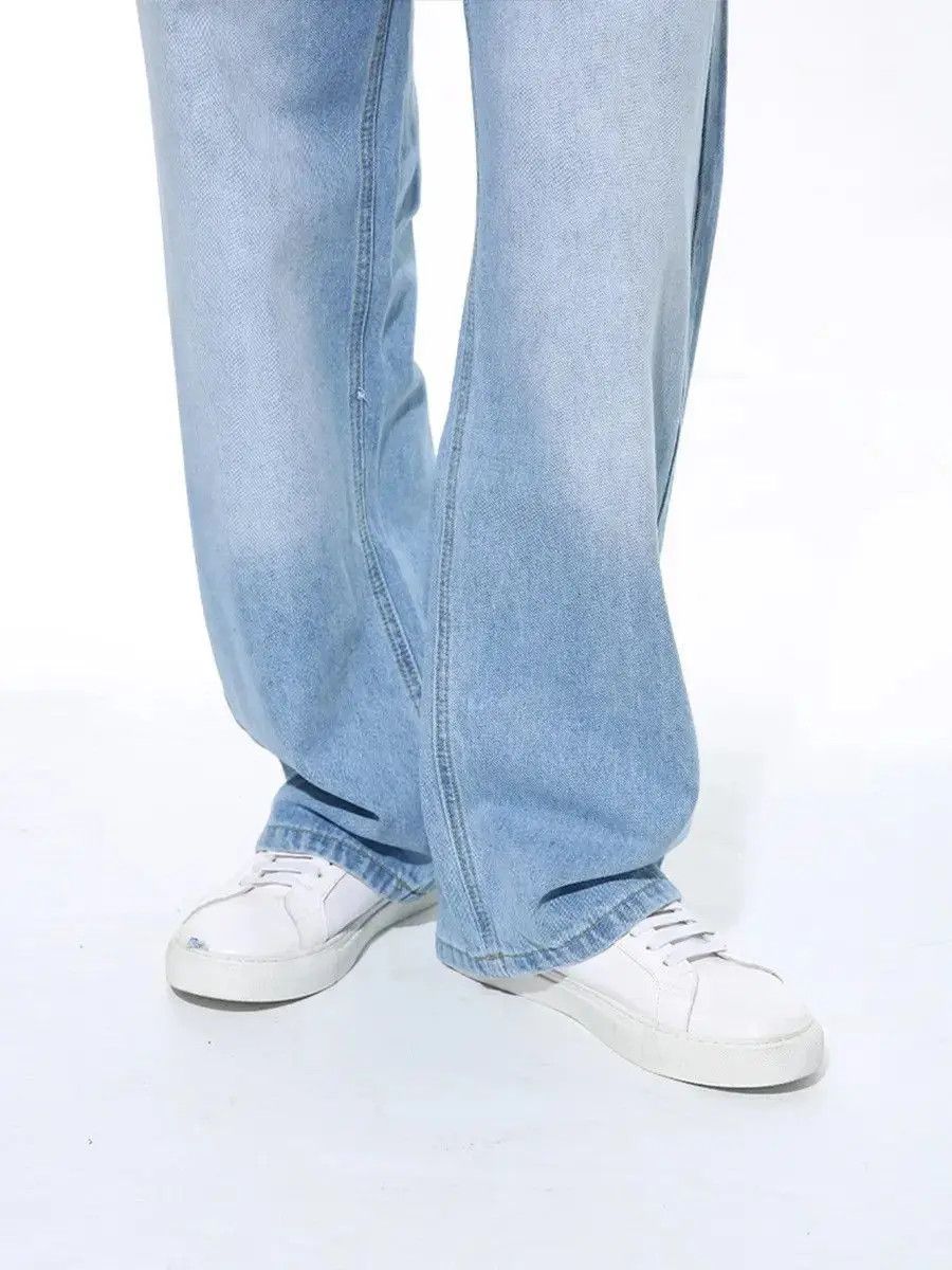 Japanese Brand Retro loose high street straight leg jeans Size US 32 / EU 48 - 3 Thumbnail