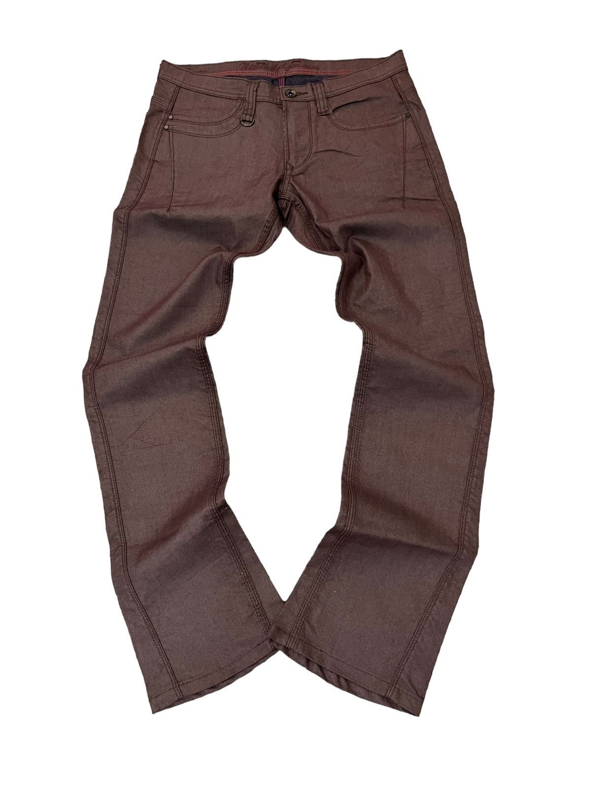 image of 14Th Addiction x Tornado Mart Nicole Club For Men Flare Pants in Washed Brown (Size 30)