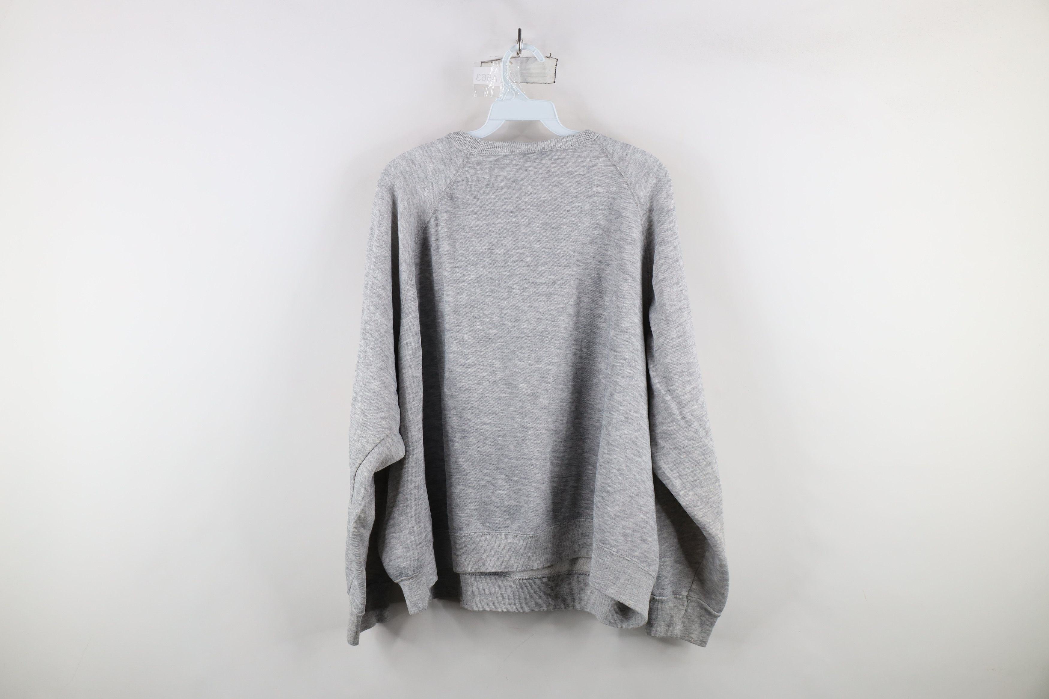 Vintage Vintage 90s Streetwear Boxy Fit Sweatshirt Heather Gray USA Size XL / US 12-14 / IT 48-50 - 11 Thumbnail