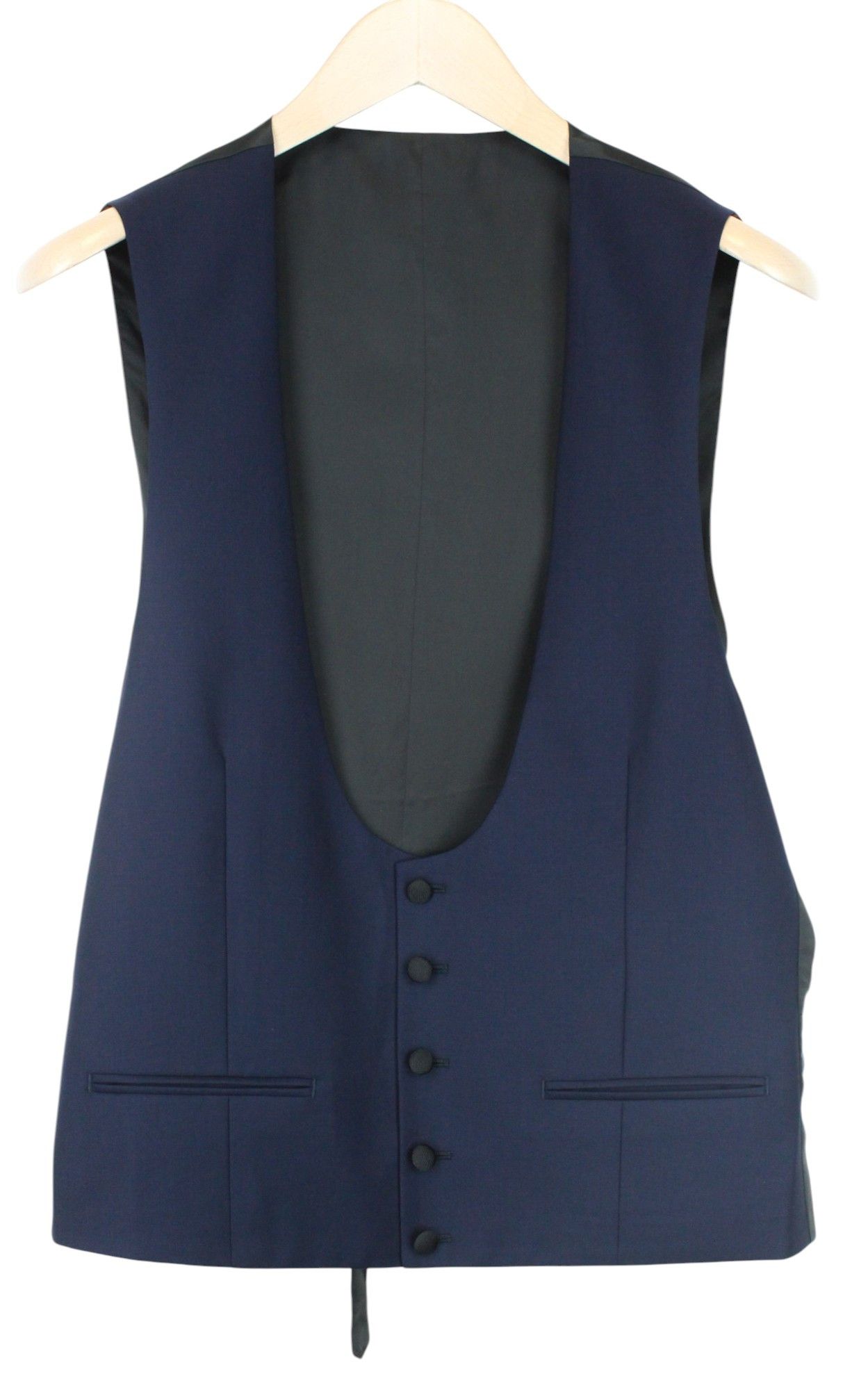 Suitsupply LAZIO UK40L Blue Wool S130 3 Piece Suit 67866 Size 40L - 6 Thumbnail