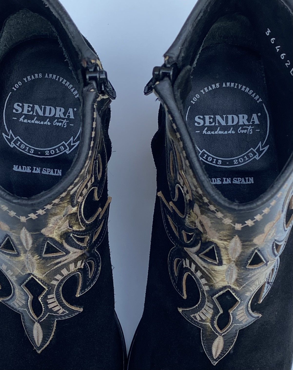Sendra Sendra Dark Westerboot Leather Cowboy Boots Size US 8 / IT 38 - 6 Thumbnail