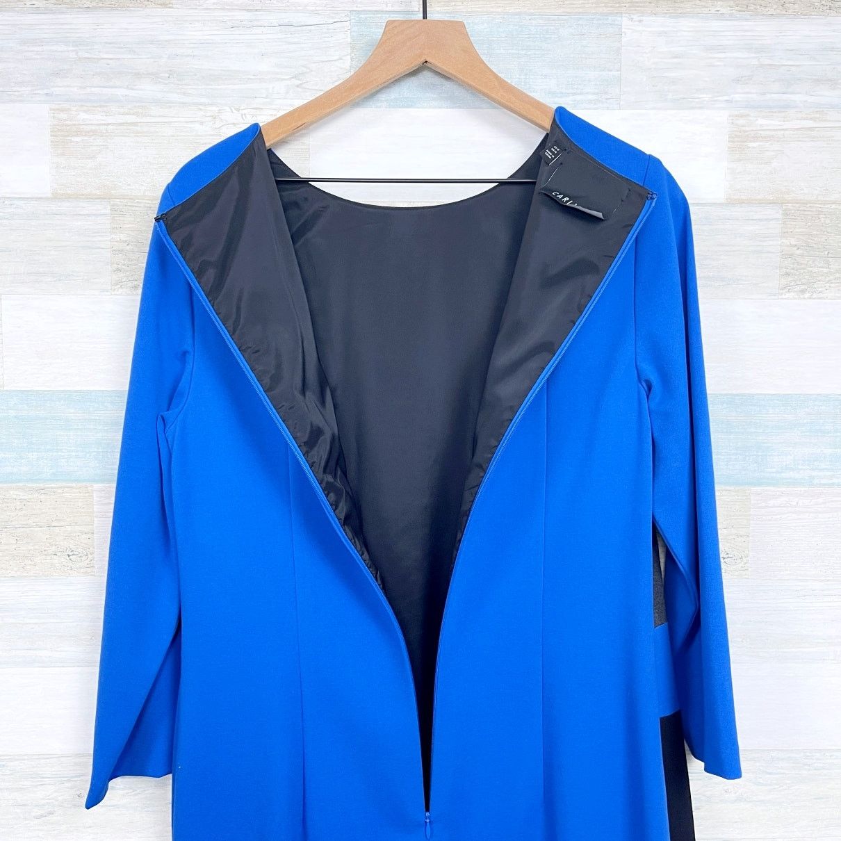 Other CARLISLE Colorblock Ponte Sheath Dress Blue Black Womens 12 Size XL / US 12-14 / IT 48-50 - 5 Thumbnail