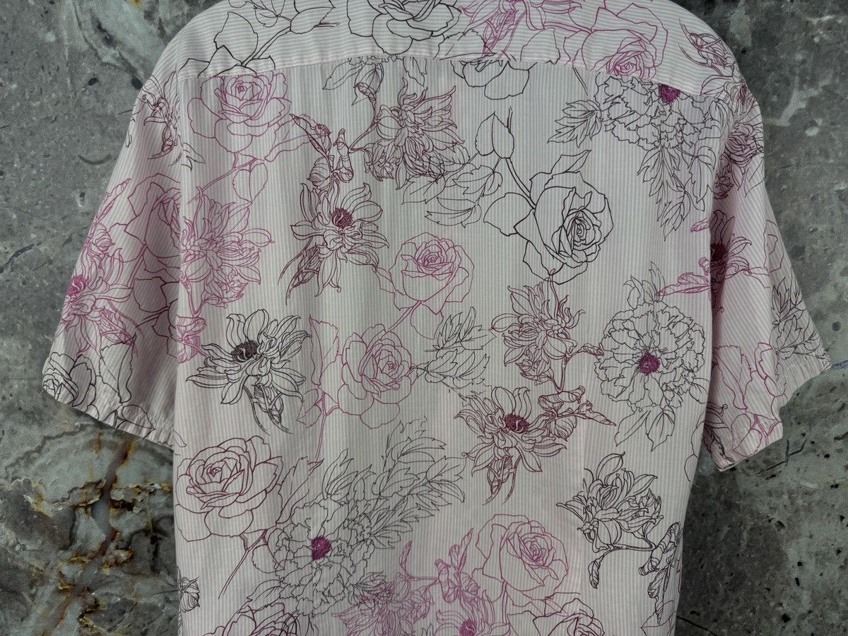 Ted Baker Ted Baker Floral Print Short Sleeve Button-Up Shirt Pink Size US XXL / EU 58 / 5 - 11 Thumbnail
