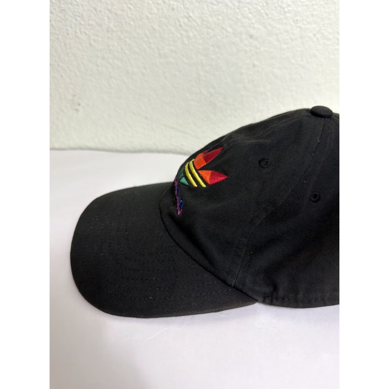 Adidas Adidas Hat Cap Rainbow Trefoil Logo Black Dad Cap OSFM Strapback Love Pride Cap Hat Size ONE SIZE - 7 Thumbnail