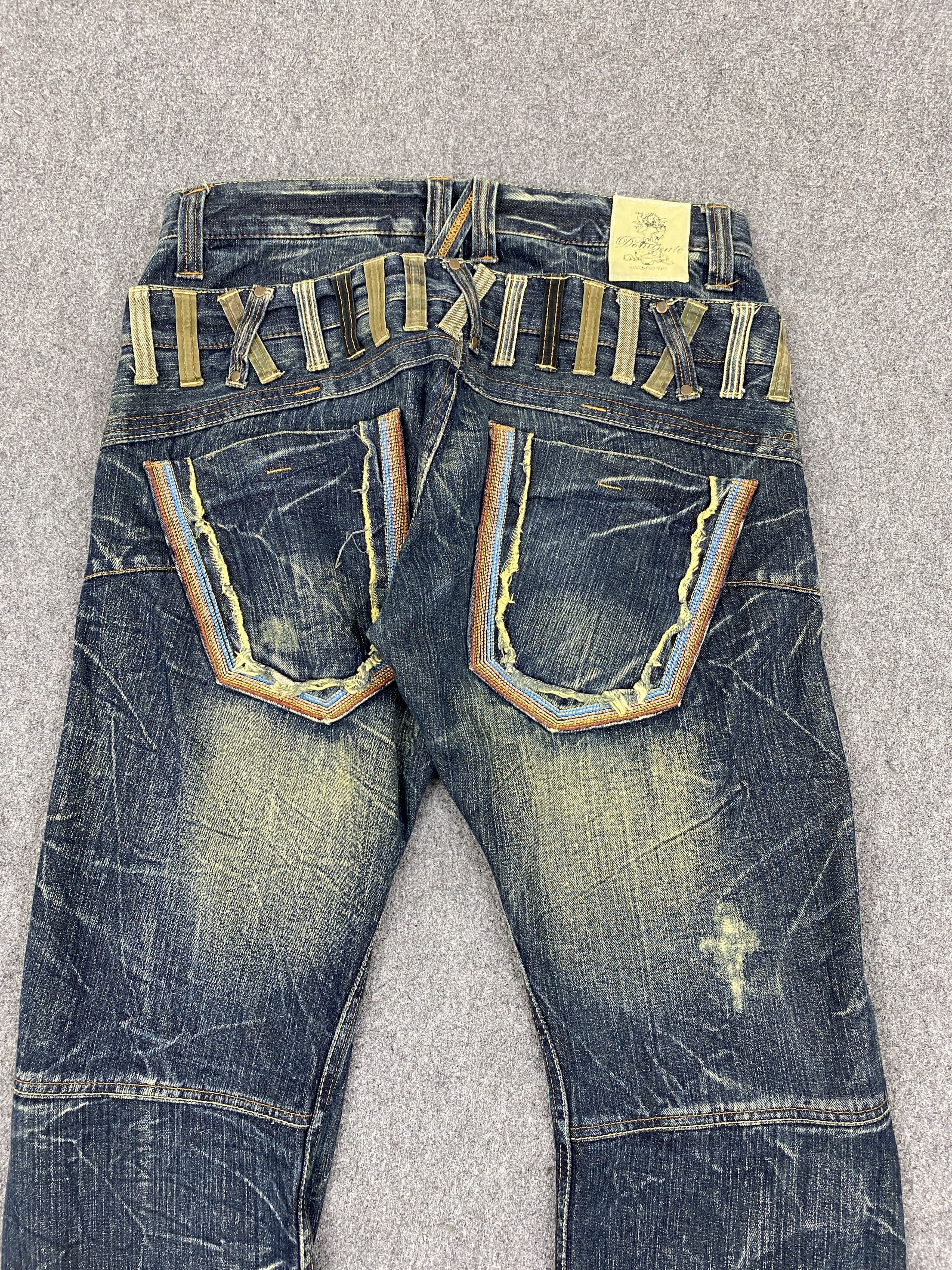 If Six Was Nine Vintage Dominates Handcrafted Double Waist Jeans DP2726 Size US 33 - 4 Thumbnail