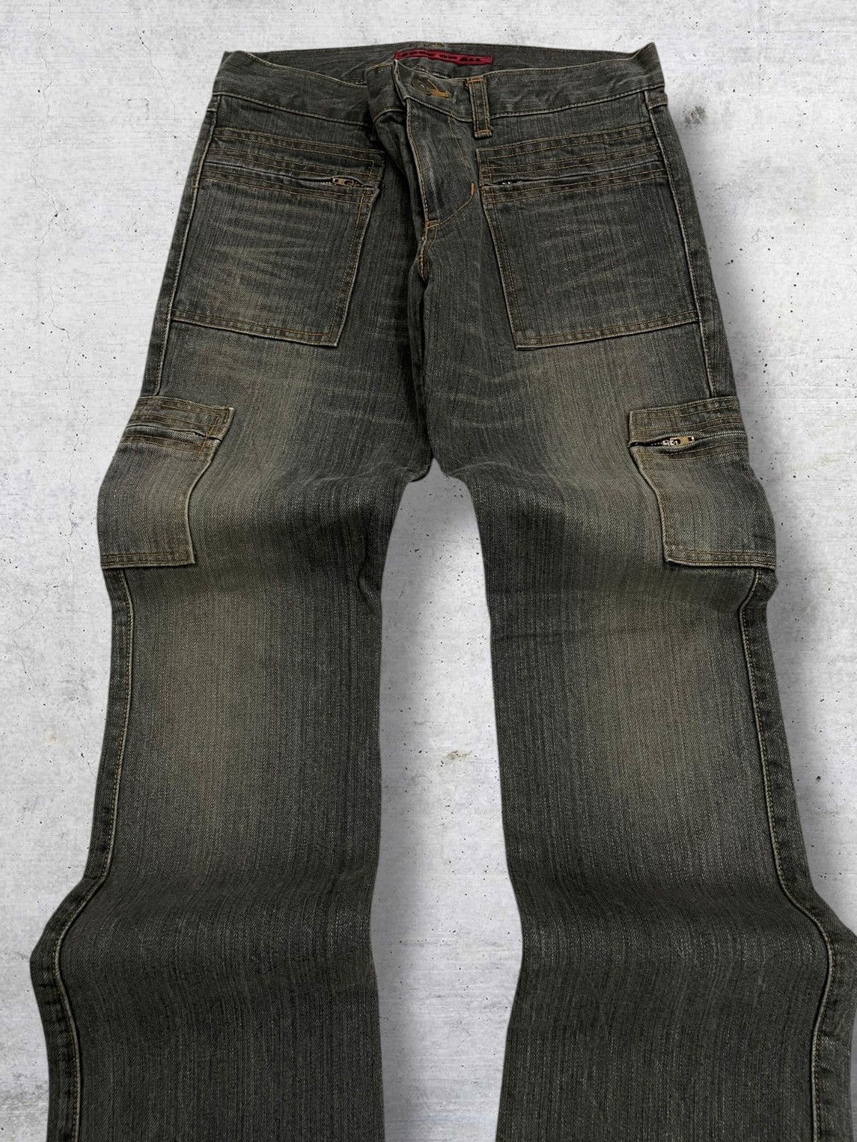 Tornado Mart VINTAGE EDGE ON ALL JAPAN DESIGNER 90S FLARED MUDWASH DENIM Size US 29 - 4 Thumbnail