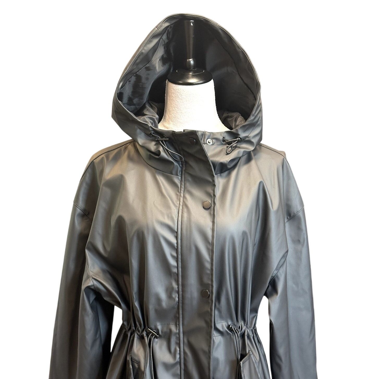 Rebecca Minkoff Rebecca Minkoff Black Light Hooded Trench Coat Black L NWT Size L / US 10 / IT 46 - 3 Thumbnail