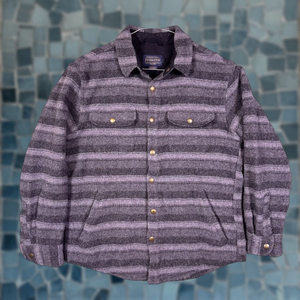 Pendleton Pendleton Jacket Mens M Shirt Shacket Oregon Tweed Virgin Lambswool Barn Chore Wool Flannel Plaid Casual Cowboy Size US M / EU 48-50 / 2 - 1 Thumbnail