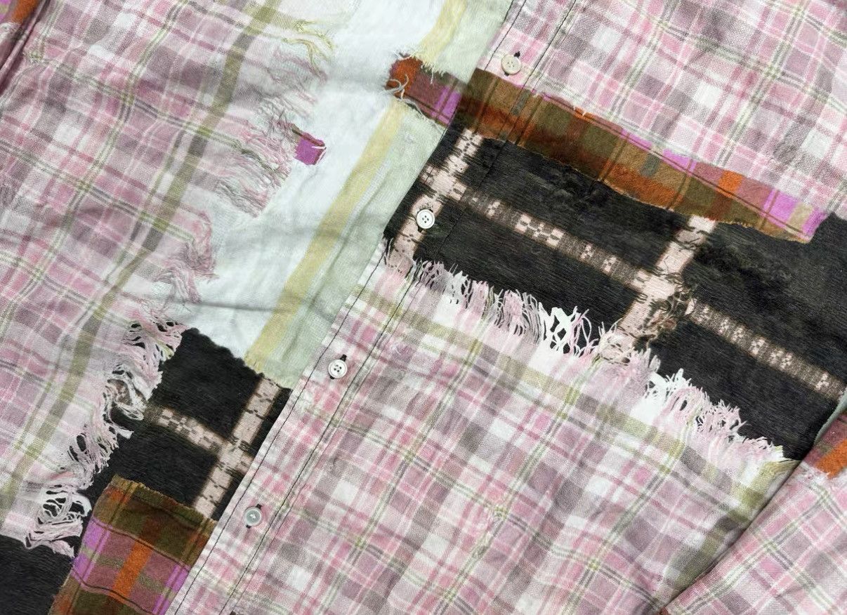 Acne Studios Acne Studios 3D Digital Print Pink Plaid Oversized Shirt J31 Size US M / EU 48-50 / 2 - 7 Thumbnail