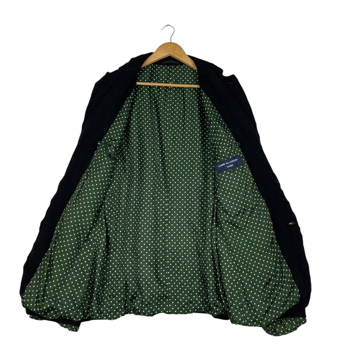 Comme des Garcons × Comme des Garcons Homme × Comme des Garcons Homme Plus 💥AD2011 COMME DES GARCONS POLKADOT LINEN CHORE JACKET Size US L / EU 52-54 / 3 - 11 Thumbnail