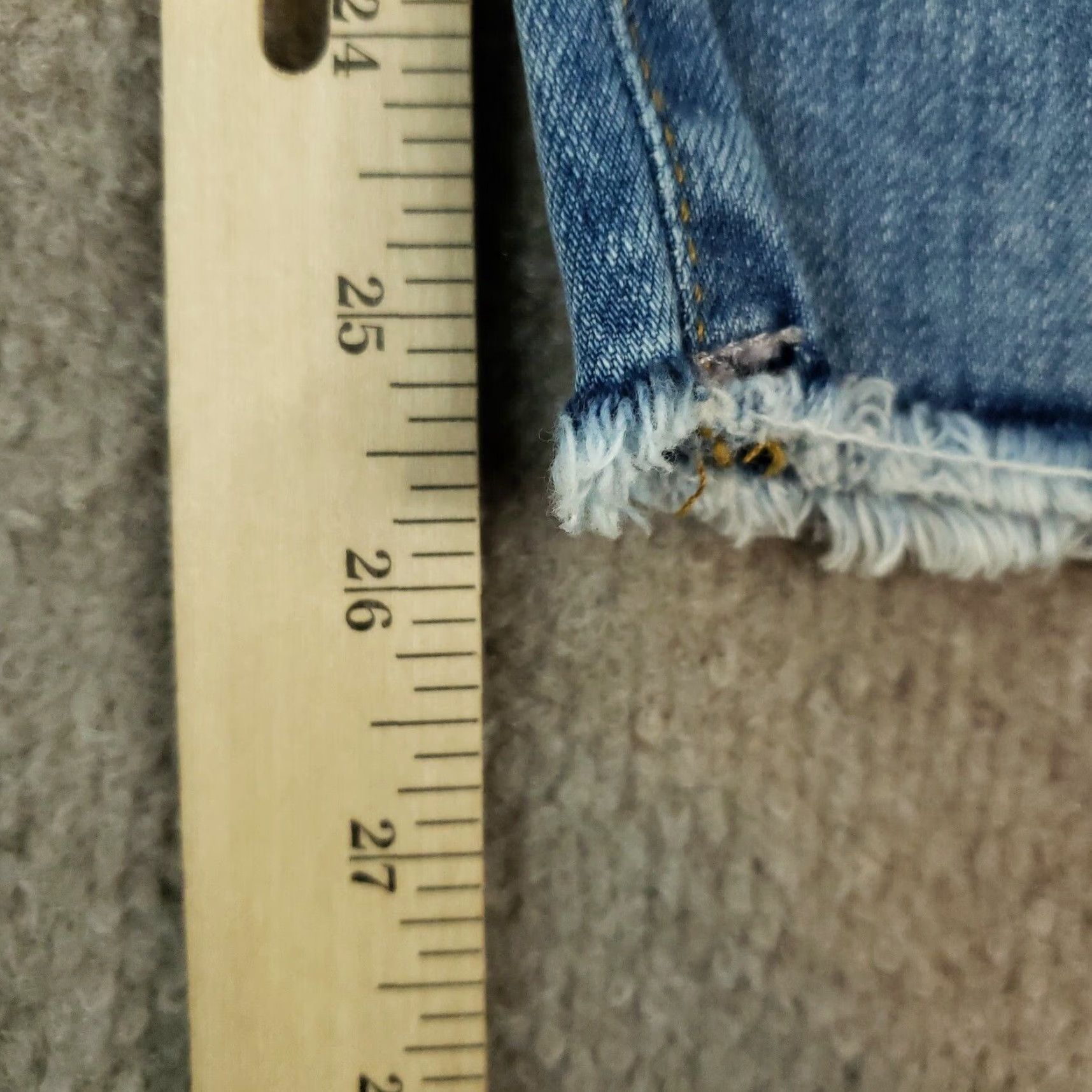 7 For All Mankind 7 For All Mankind Womens High Waist Cropped Straight Blue Jeans 26x26 Button Fly Size 26" / US 2 / IT 38 - 3 Thumbnail