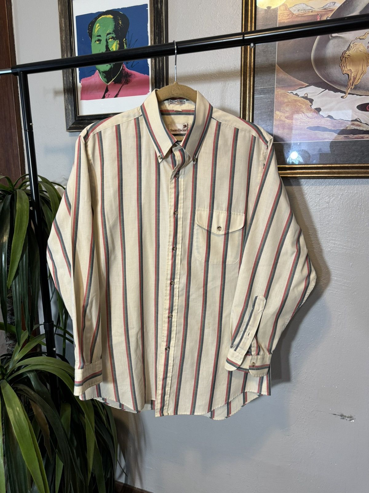 Vintage Vintage Striped Button Up Shirt Size US M / EU 48-50 / 2 - 1 Thumbnail
