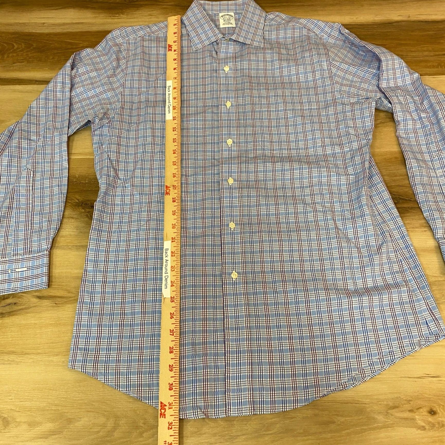 Brooks Brothers Brooks Brothers Shirt Mens 15.5-33 Classic Fit Plaid Button Up Non-Iron Size US L / EU 52-54 / 3 - 4 Thumbnail