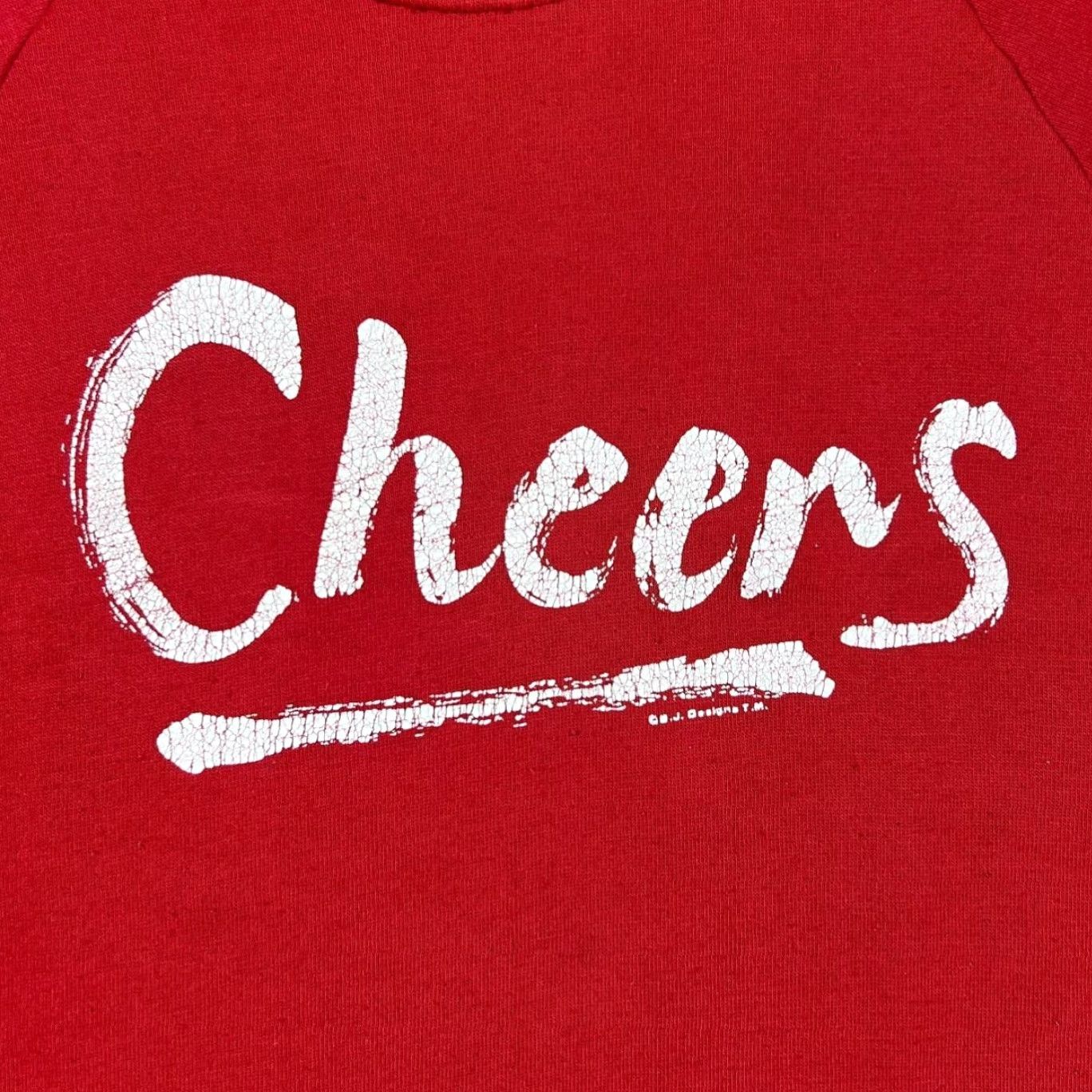 Jerzees VINTAGE Jerzees CHEERS Souvenir Spellout Graphic Red Crewneck Sweatshirt M Mens Size US M / EU 48-50 / 2 - 3 Thumbnail