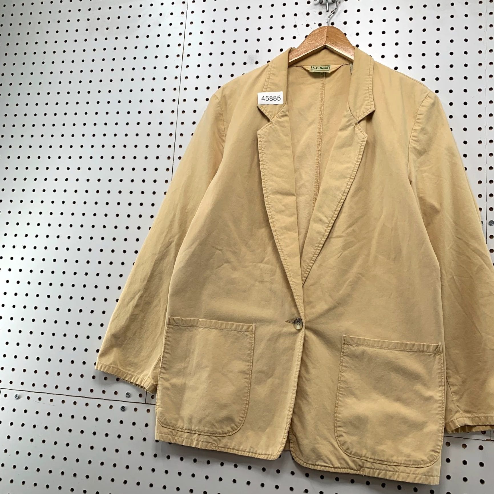 Vintage VINTAGE L.L. Bean Field Jacket Womens 12 Beige Canvas Lightweight Chore Coat 80s Casual 90s? Size XL / US 12-14 / IT 48-50 - 3 Thumbnail