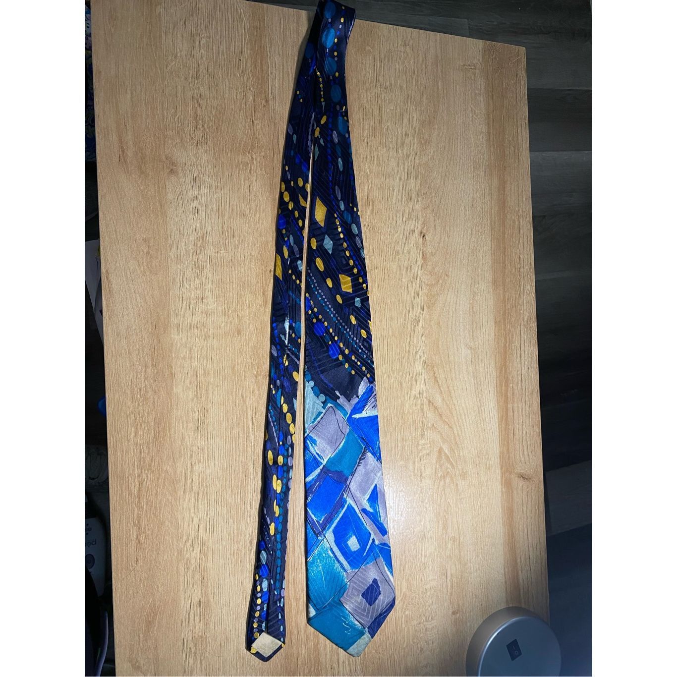 Lanvin Lanvin Blue Abstract 100% Silk Tie, MSRP $196 Size ONE SIZE - 8 Thumbnail