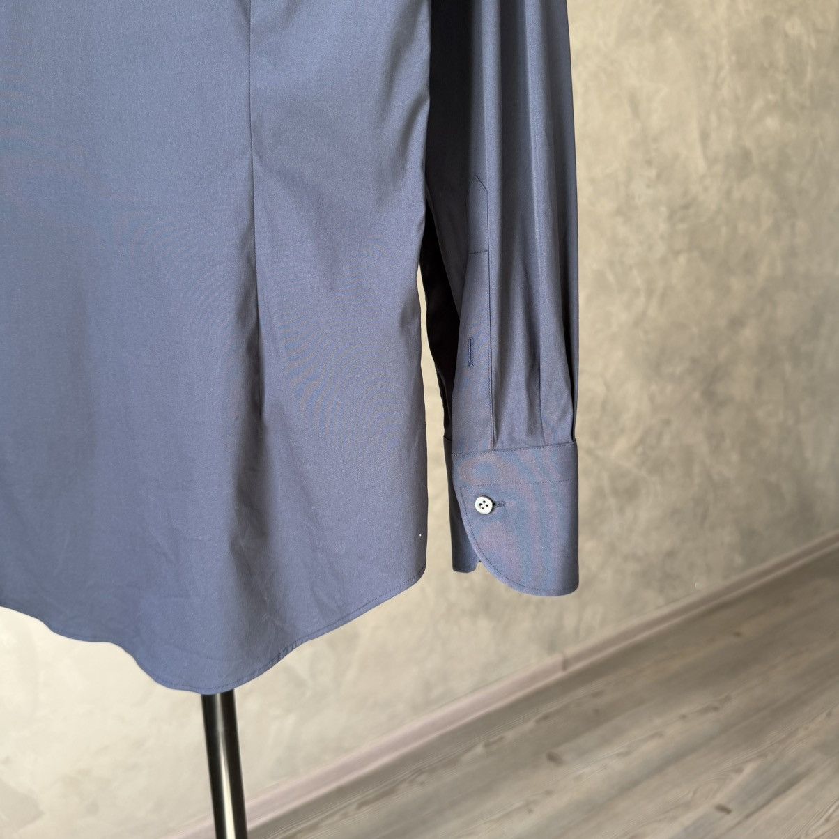 Suitsupply Suitsupply Cotton Stretch Extra Slim Fit Navy Shirt Size US S / EU 44-46 / 1 - 7 Thumbnail