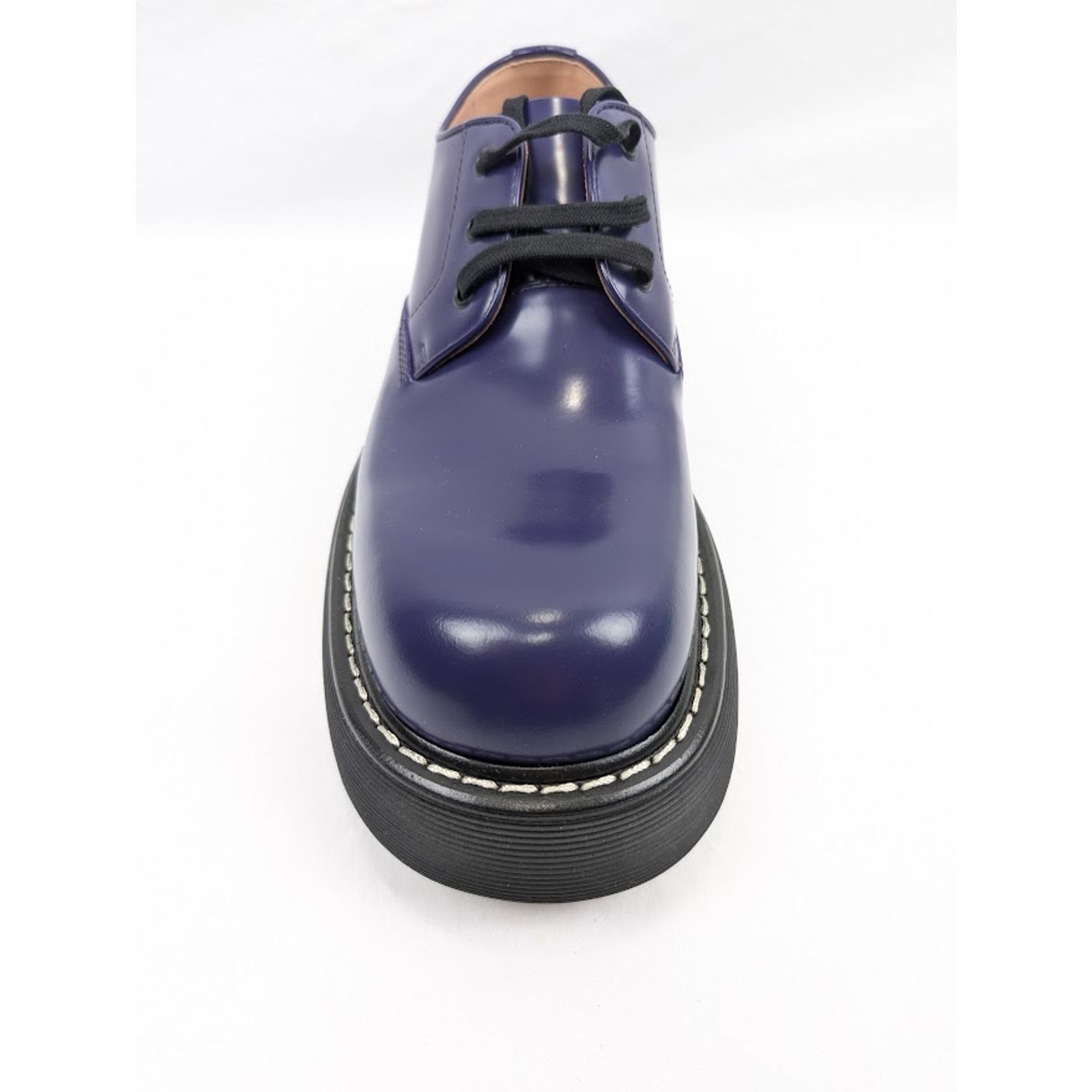 Bottega Veneta o1rshd1 Gloss Vinyl Swell Lace up Boots in Unicorn/Black Size US 9.5 / EU 42-43 - 8 Thumbnail