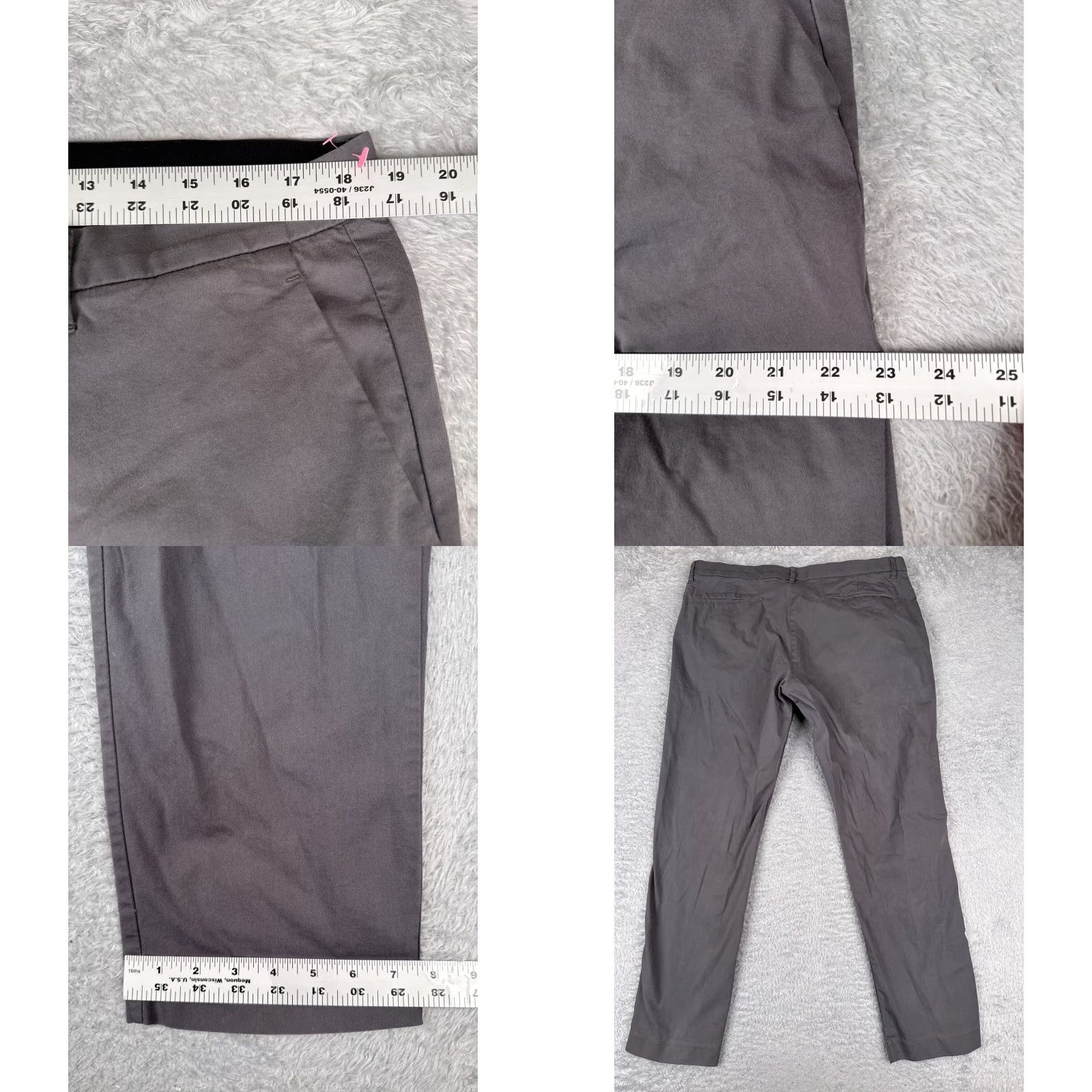 Bonobos Bonobos Men 38 Gray Straight Leg Pants Nylon Cotton Blend Pockets 38x32 Slimming Activewear Khakis Size US 38 / EU 54 - 9 Thumbnail