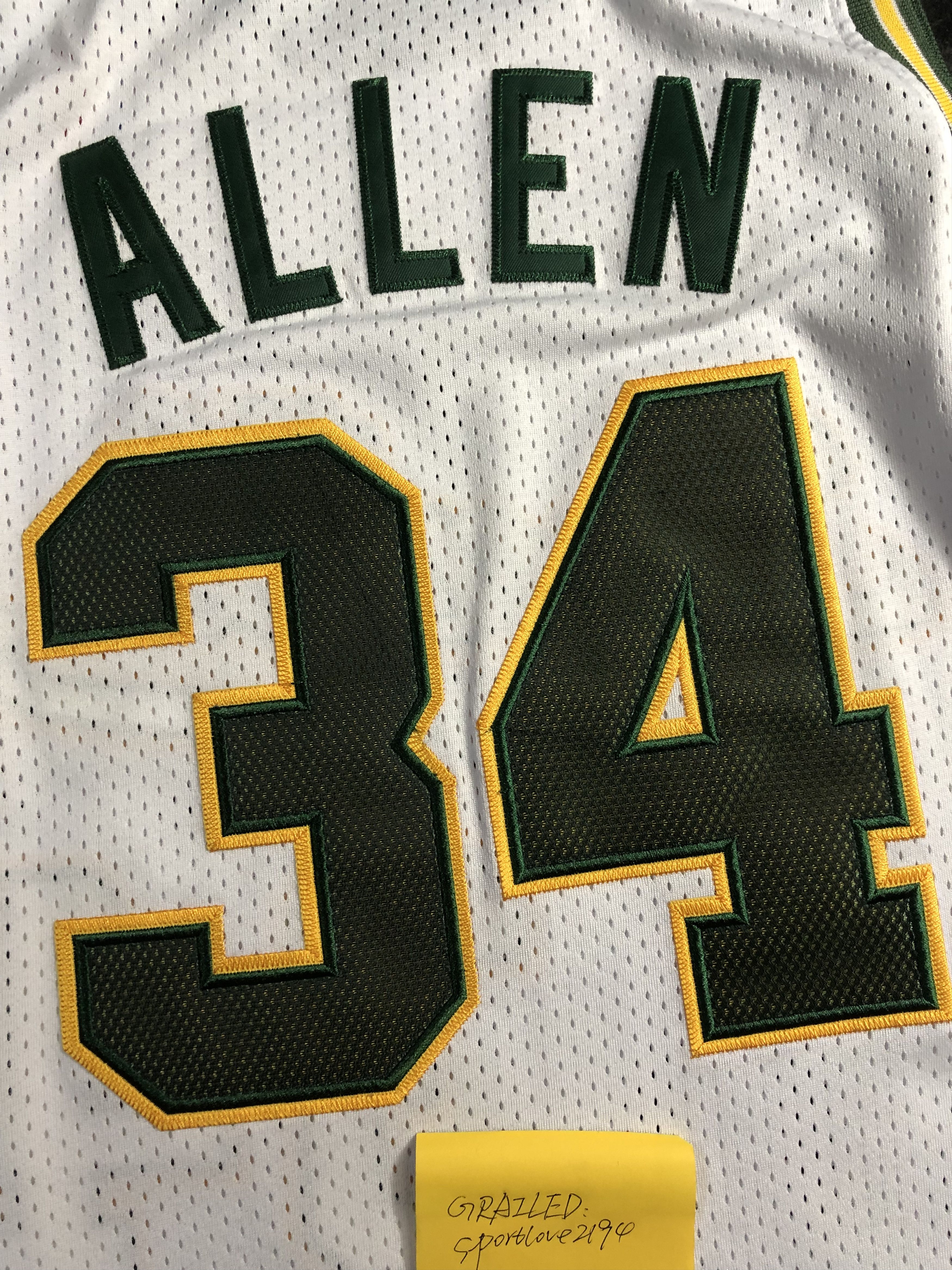 Vintage Seattle Allen White Jersey Size US XXL / EU 58 / 5 - 6 Thumbnail