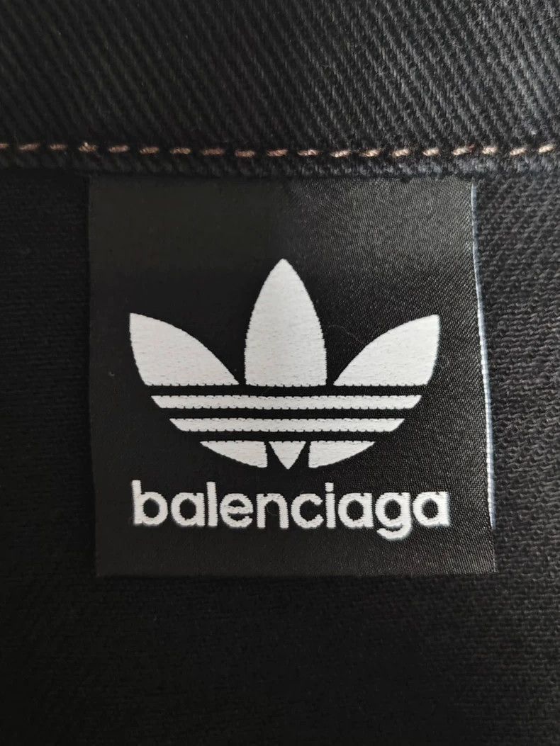Balenciaga Balenciaga x Adidas fashion show washed black denim jacket- Size US S / EU 44-46 / 1 - 5 Thumbnail
