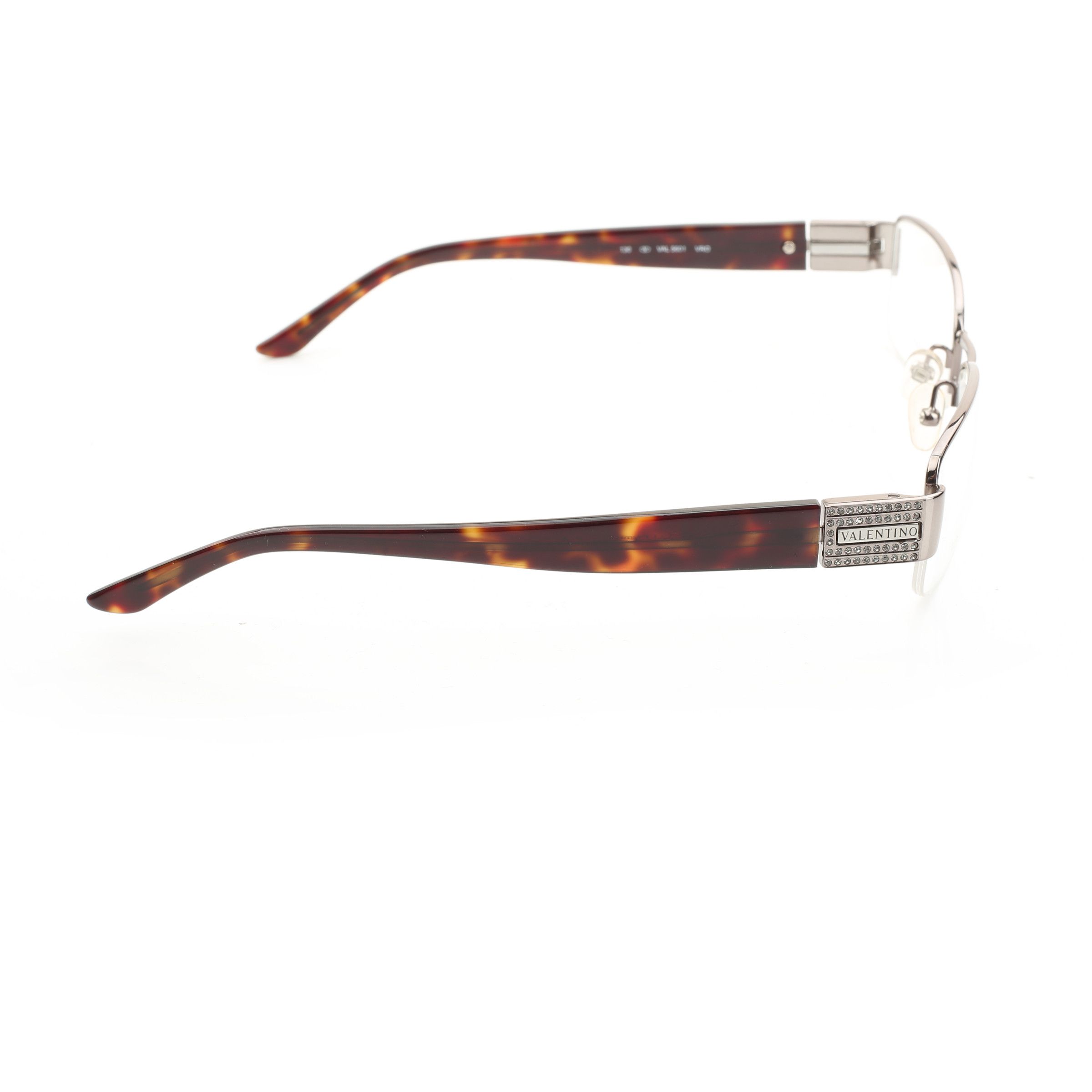Valentino Valentino '90s Brown Half-Rim Crystals Glasses Size ONE SIZE - 4 Thumbnail