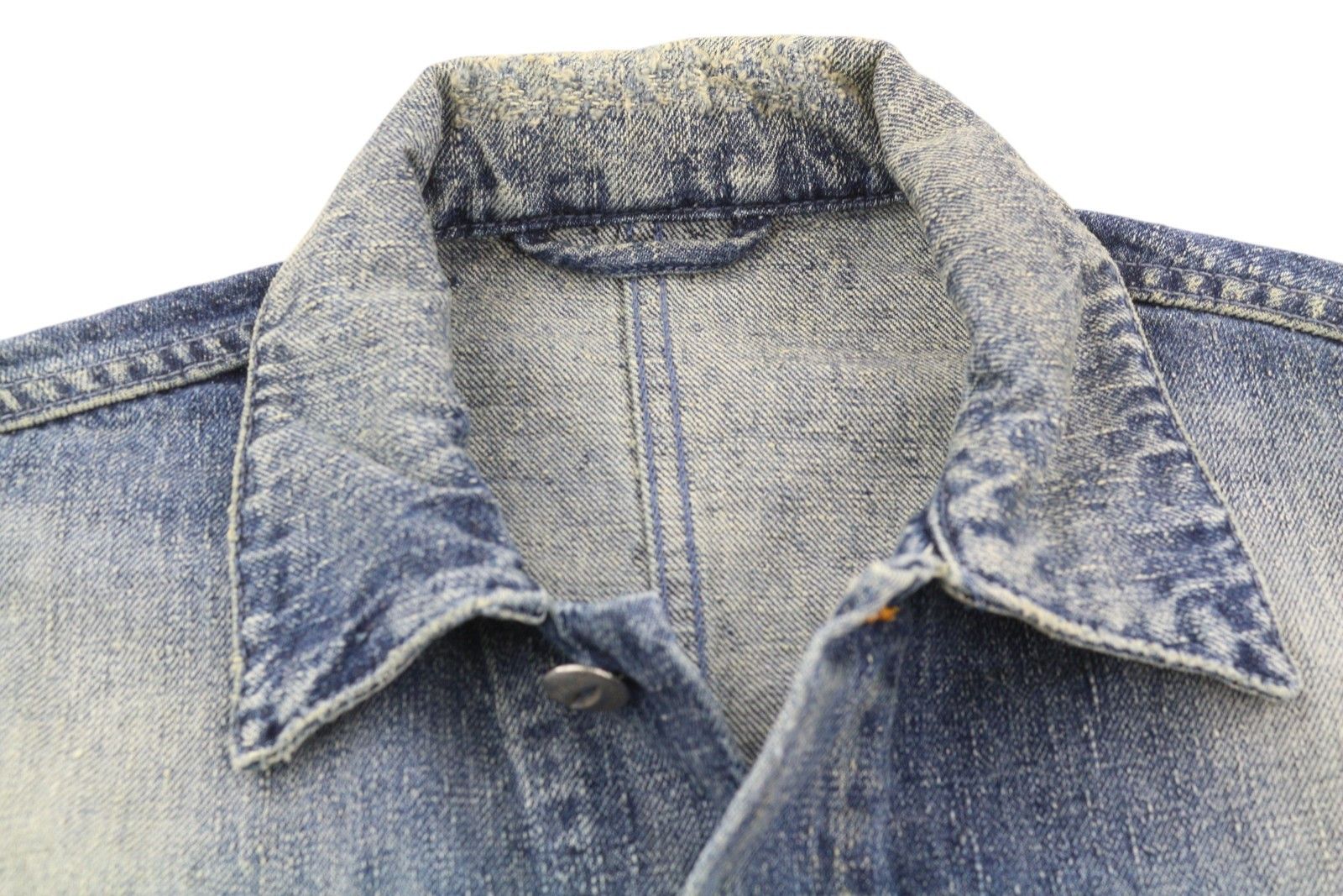 Nudie Jeans TRYGGVE S Cosmic Blue Faded Denim Patch Jacket 86108 Size US S / EU 44-46 / 1 - 4 Thumbnail