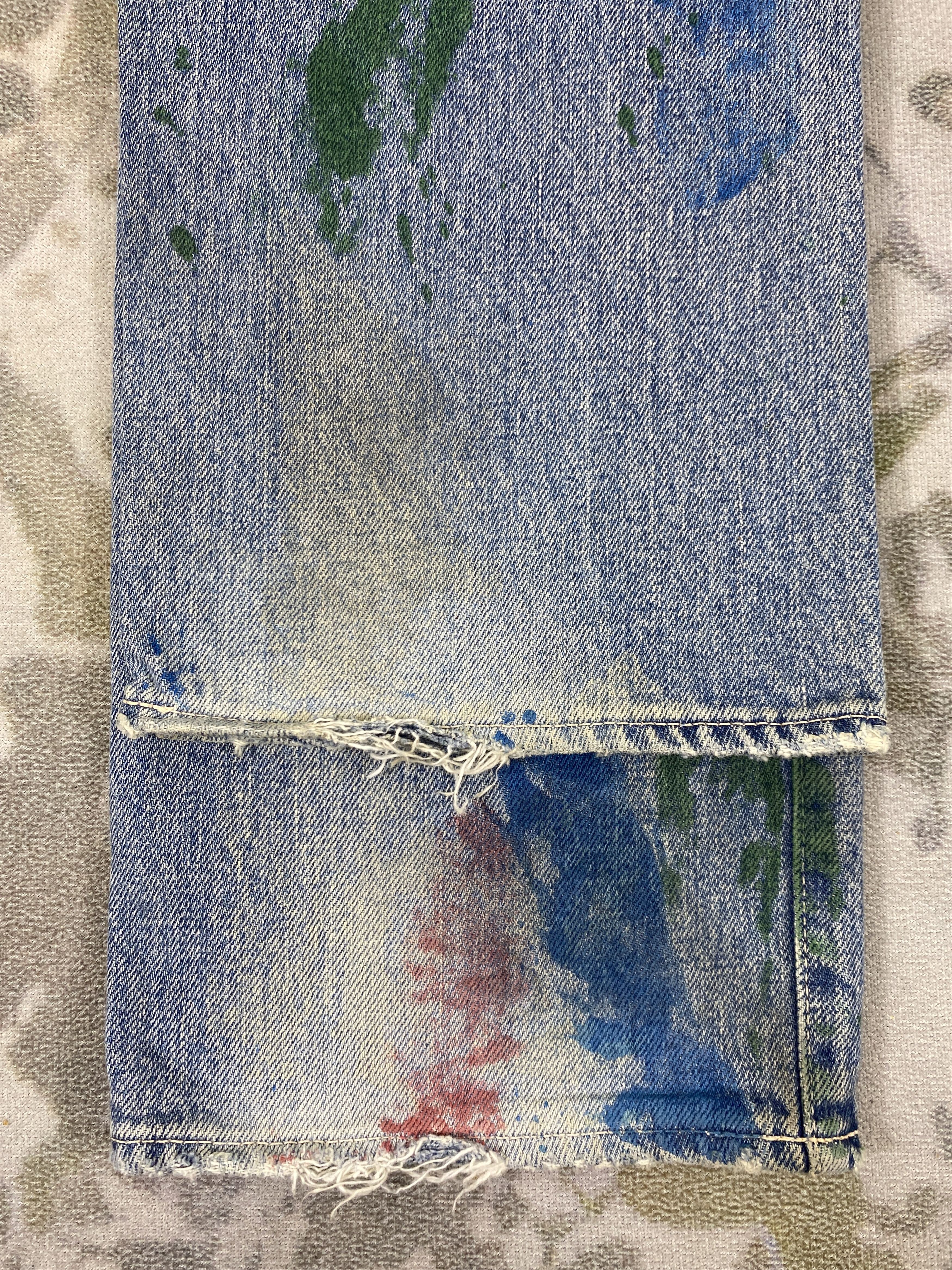 If Six Was Nine Vintage Painter Domingo Jeans 30x33 Denim- JN3604 Size US 30 / EU 46 - 13 Thumbnail