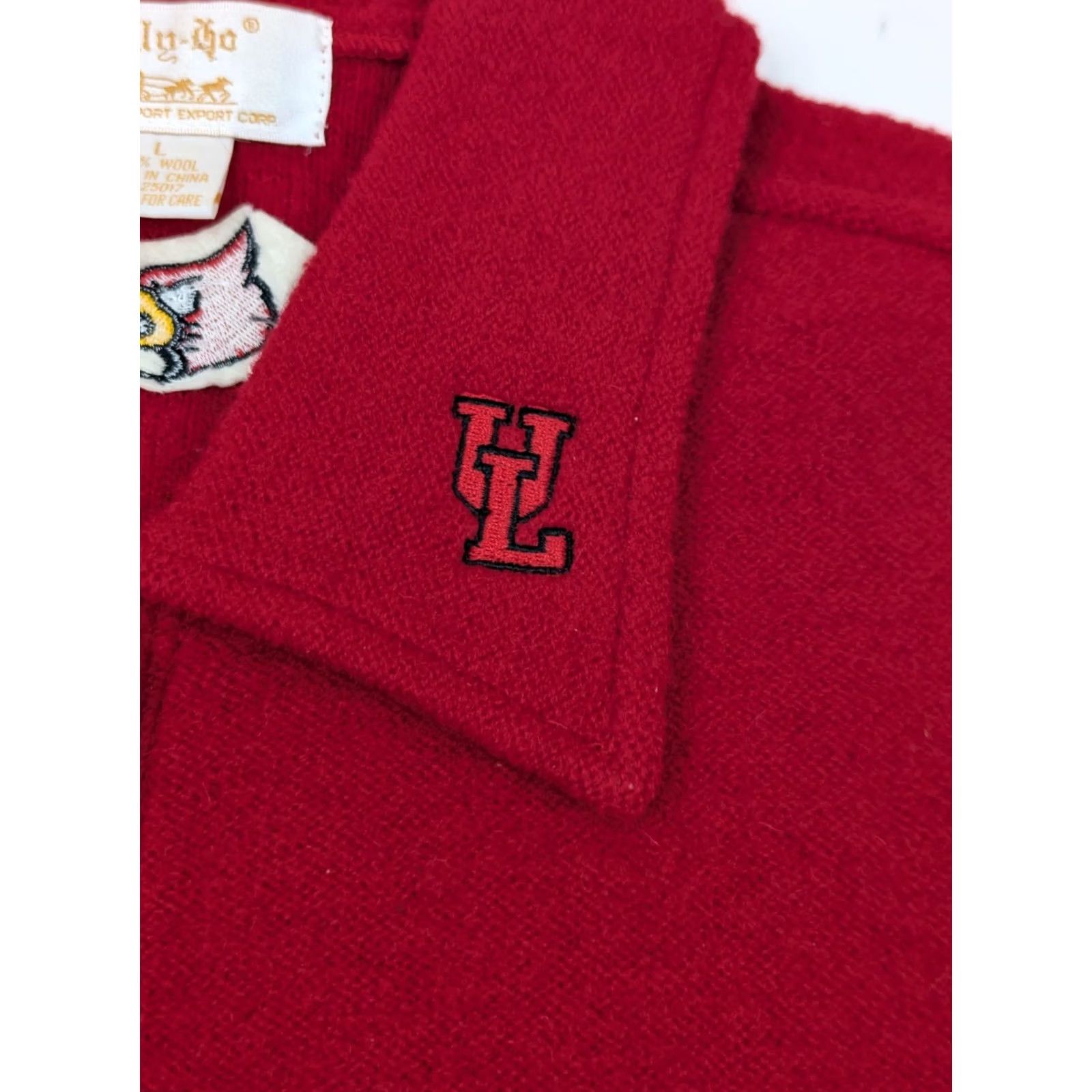 Vintage VINTAGE Tally-Ho 100% Wool Red Sweater Vest Women L University of Louisville Embroidery Size L / US 10 / IT 46 - 3 Thumbnail