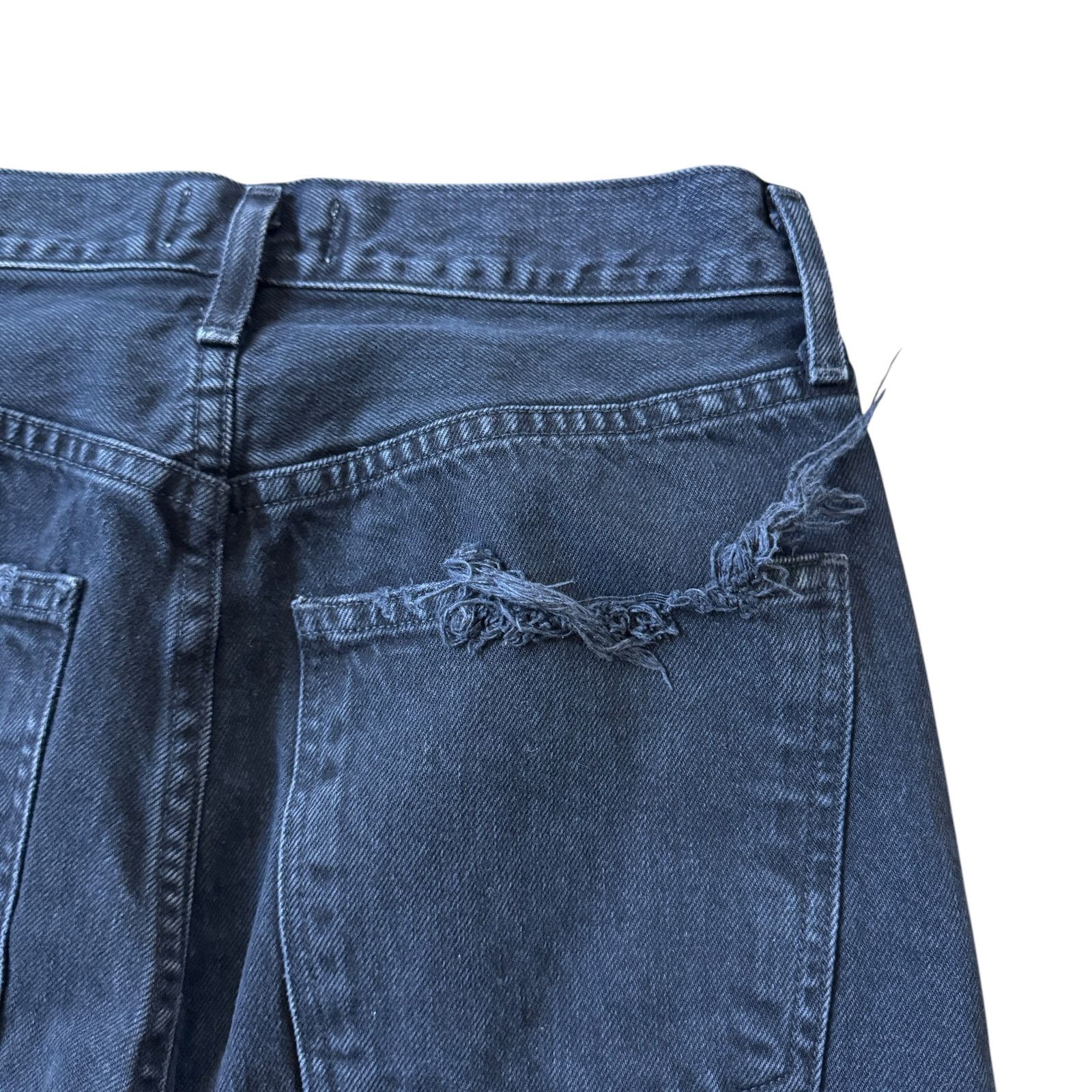 Agolde AGOLDE 90s Crop Jean Bauhaus Distressed Black Size 25" / US 0 / IT 36 - 8 Thumbnail