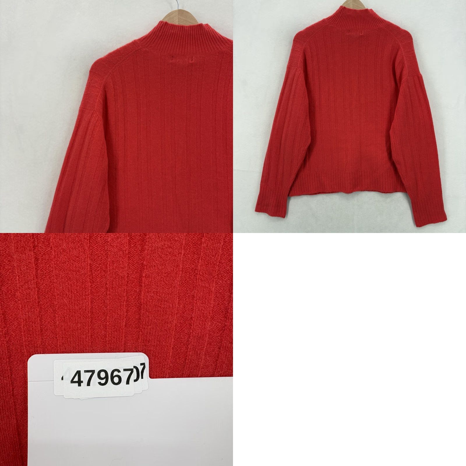 J.Crew J Crew Sweater Womens XL Red Mock Neck Ribbed Merino Alpaca Soft Knit Pullover Size XL / US 12-14 / IT 48-50 - 9 Thumbnail