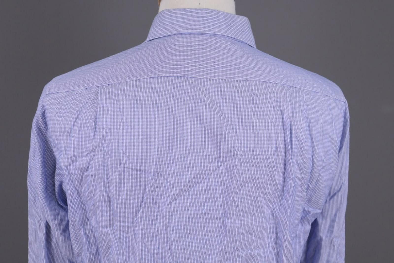 Designer Boggi Milano Tailored Fit Blue Button Down Shirt 41 / 16 Size US M / EU 48-50 / 2 - 10 Thumbnail