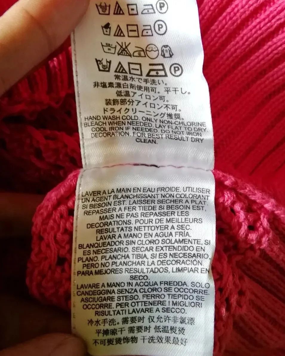 Guess Y2K Guess Fuschia Open Knit Sweater Barbiecore Woman Size XS / US 0-2 / IT 36-38 - 4 Thumbnail