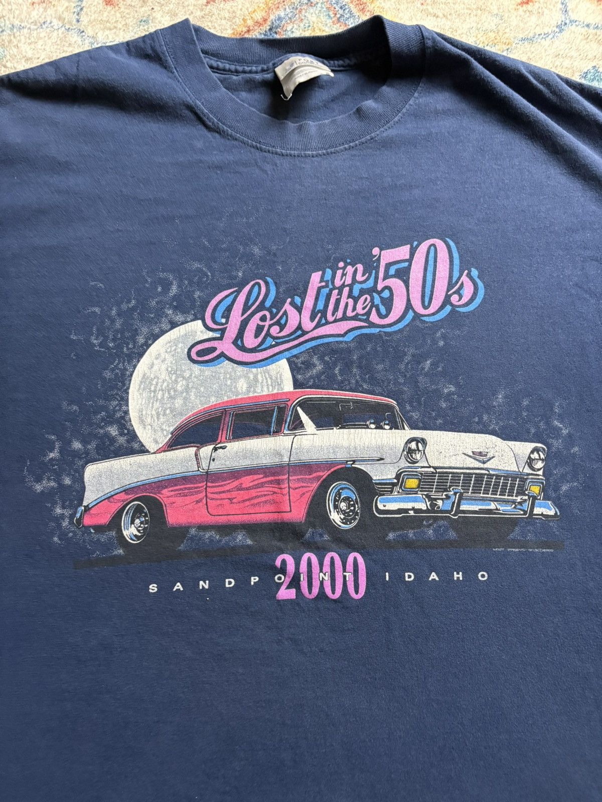 Vintage Vintage Lost In The 50s Car T-shirt Size XL Size US XL / EU 56 / 4 - 4 Thumbnail