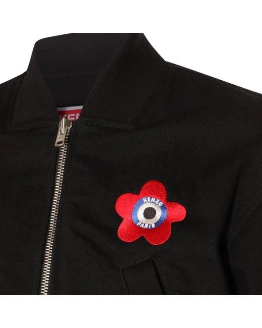 Kenzo o1s22i1n0724 Target Cropped Bomber Jacket in Black Size M / US 6-8 / IT 42-44 - 3 Thumbnail