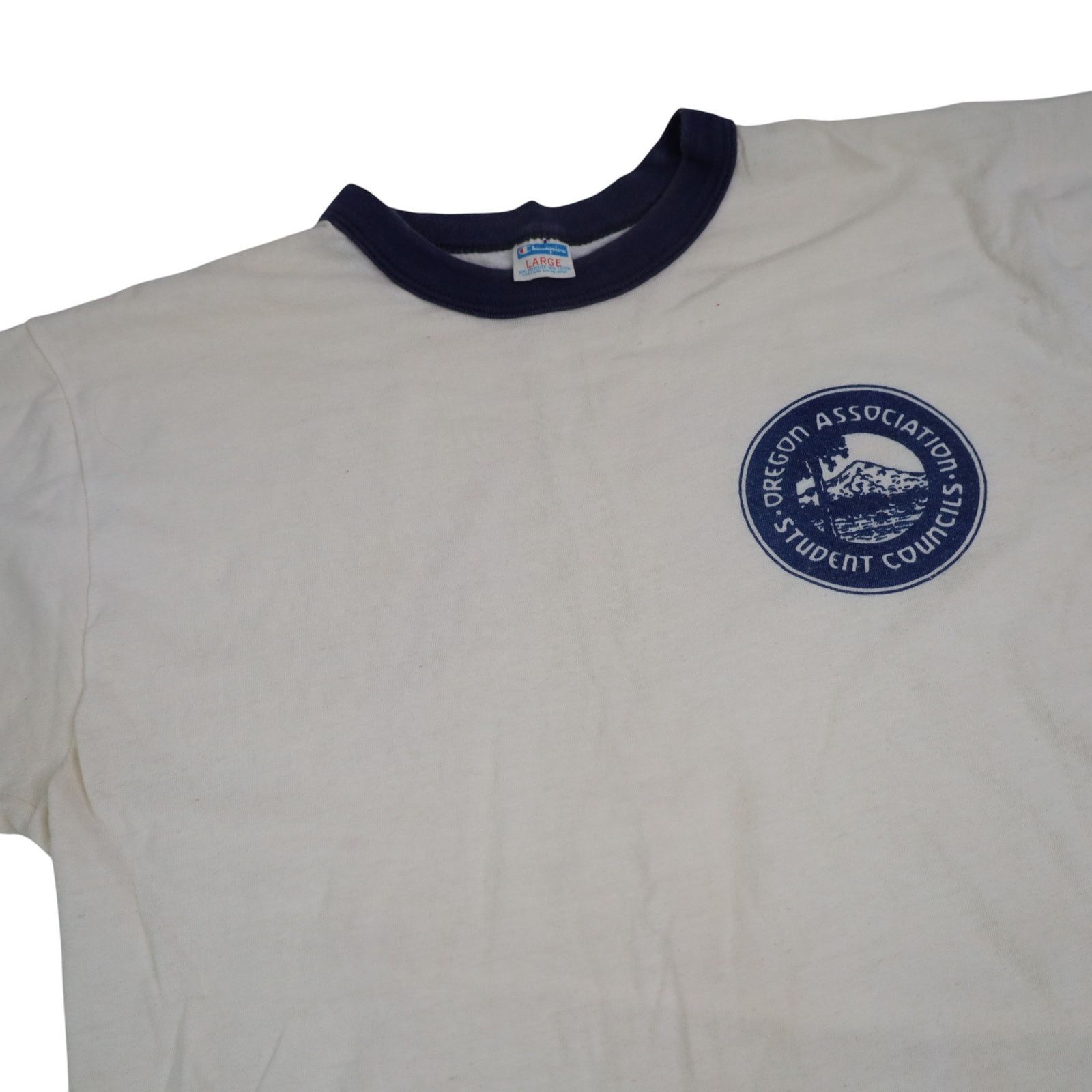 Champion × Vintage VTG Champion Oregon Association Student Councils Ringer T Size US L / EU 52-54 / 3 - 5 Thumbnail