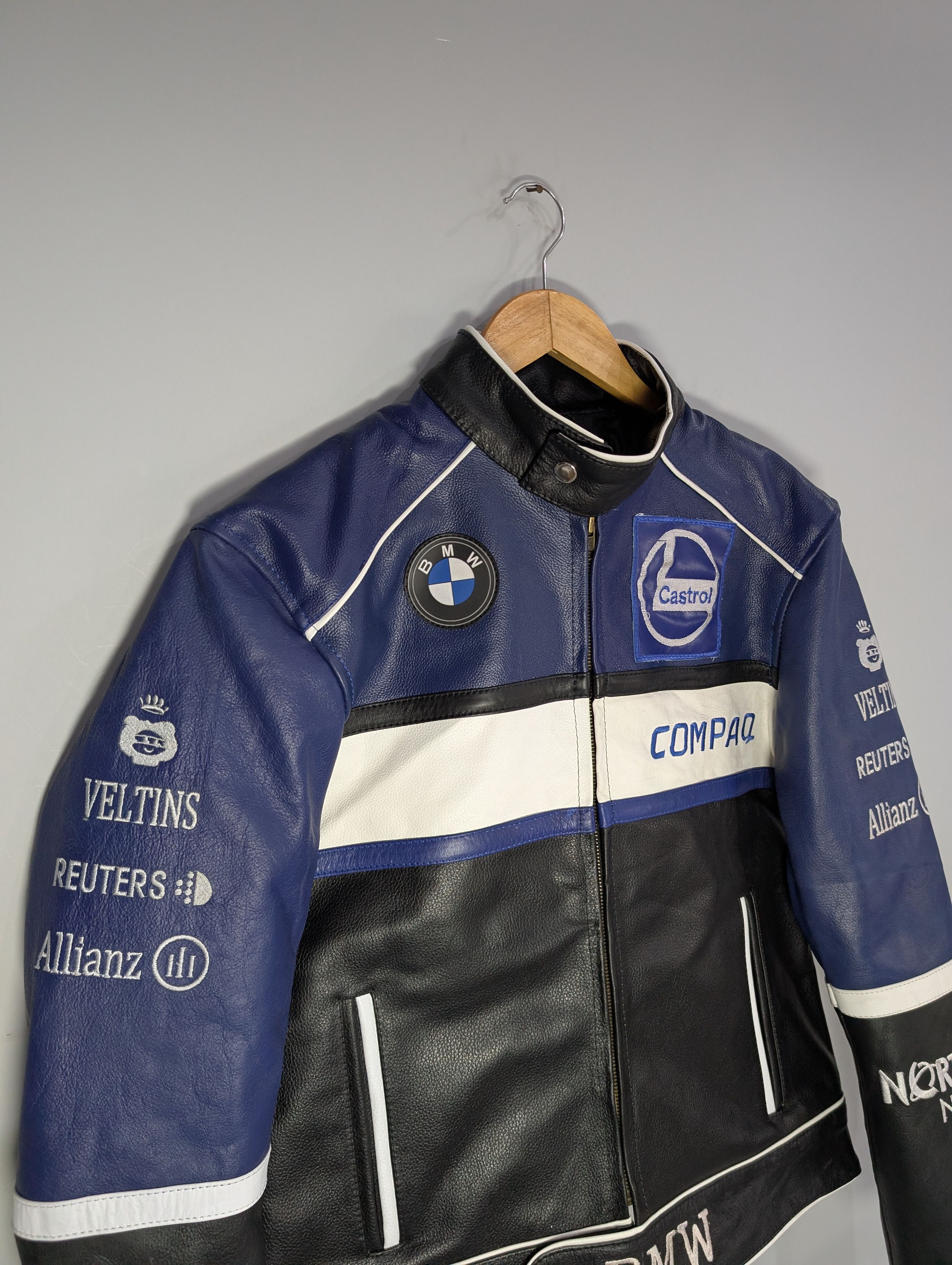 Vintage 🔥BMW🔥 Vintage Racing Leather Jacket Rare Size M / US 6-8 / IT 42-44 - 4 Thumbnail