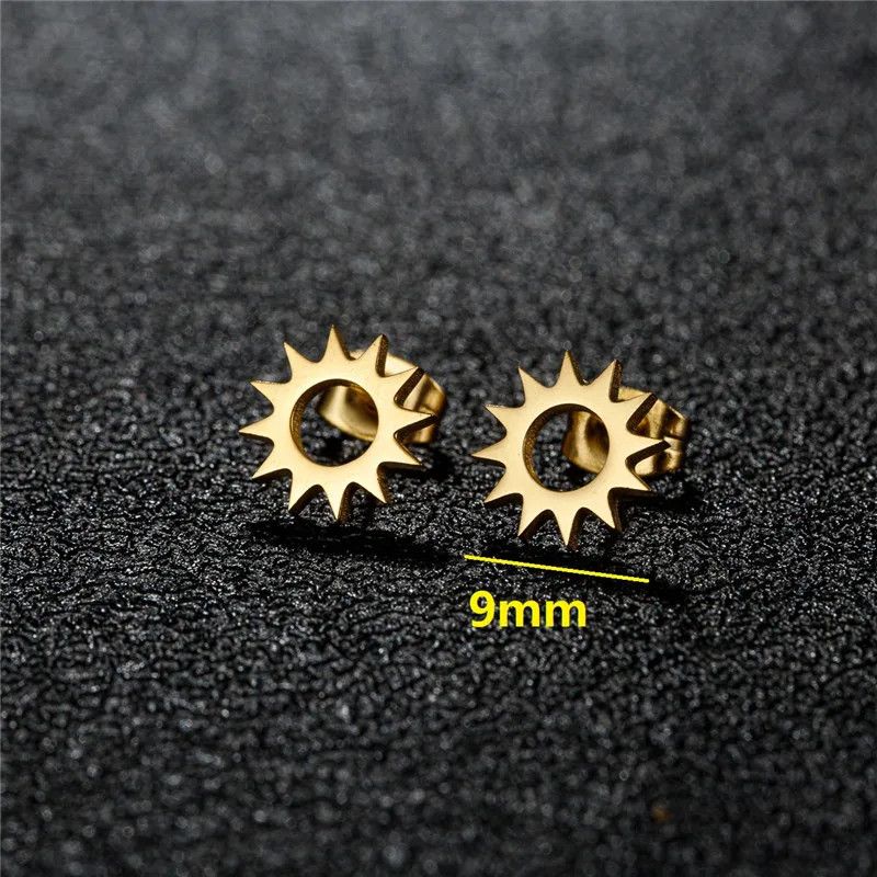 Jewelry Sun Stud Earrings Charm Earring Gift Size ONE SIZE - 2 Thumbnail