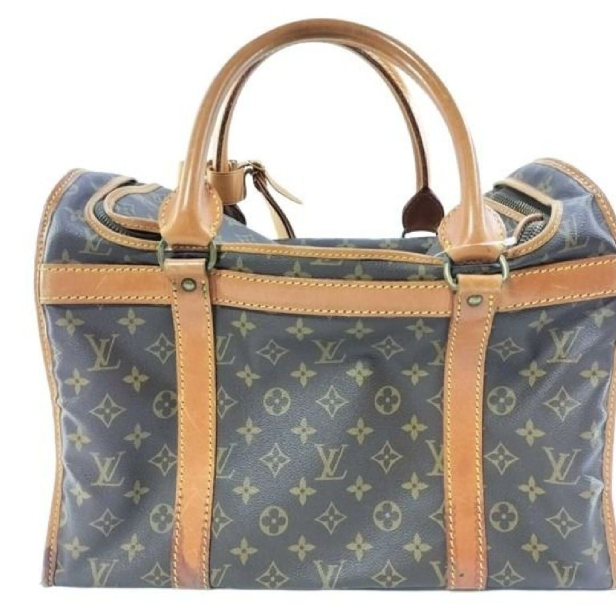 Louis Vuitton LOUIS VUITTON Sac Chien 40 Boston Bag M42024 Brown Monogram Handbag Pet Carrier Size ONE SIZE - 1 Thumbnail