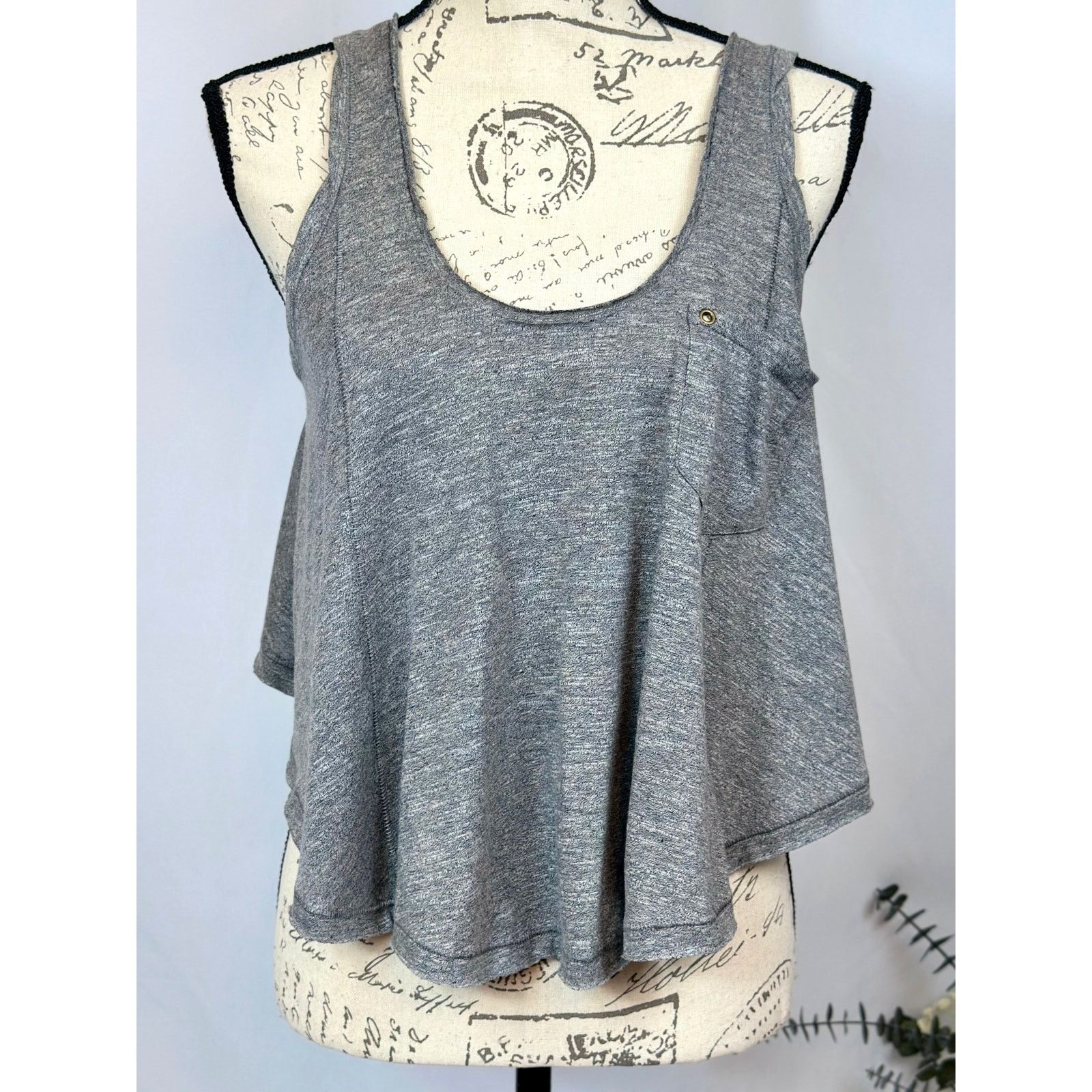 Free People Free People Stevie Split Back Tank Gray XS Size XS / US 0-2 / IT 36-38 - 9 Thumbnail